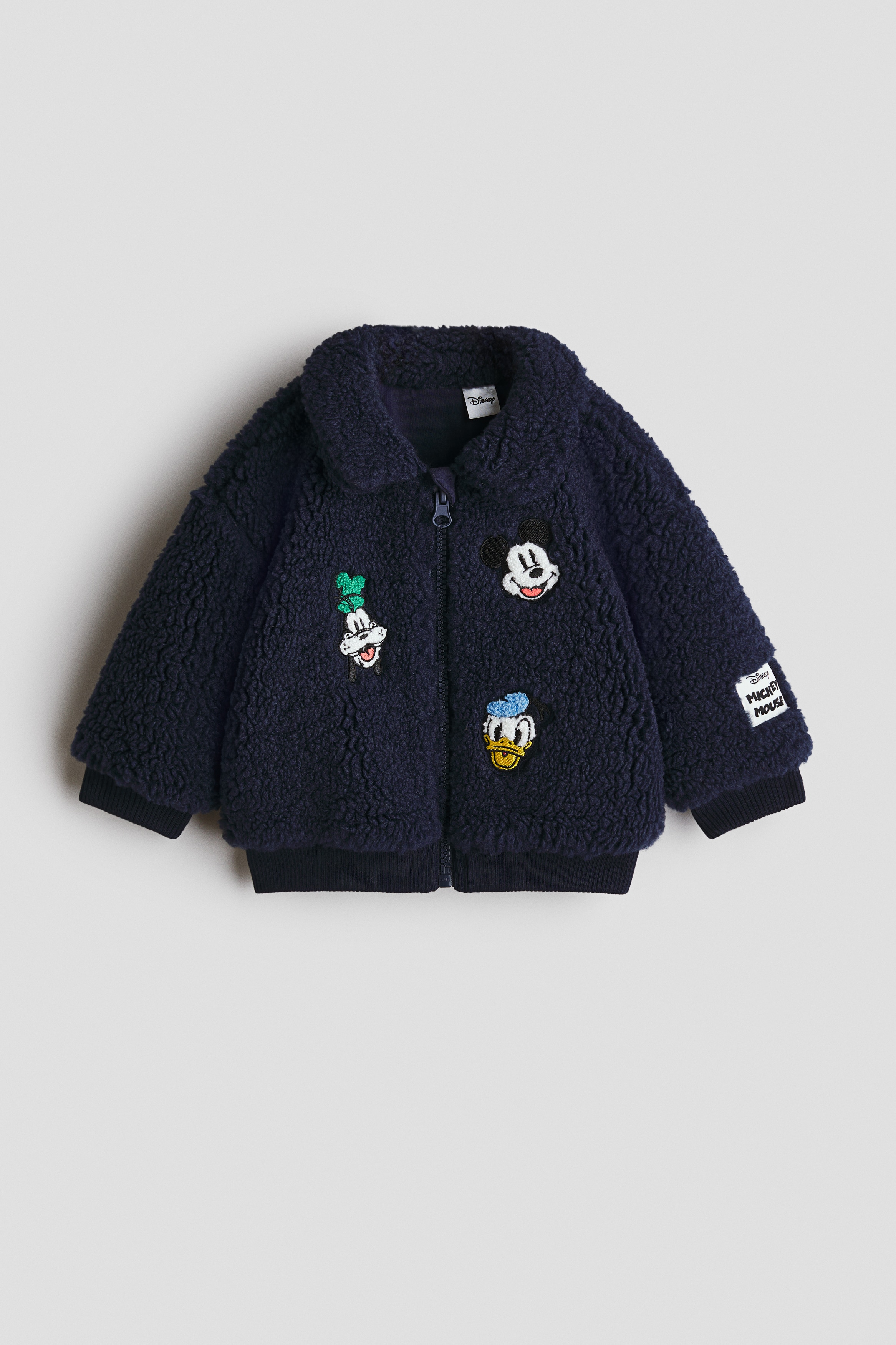 H & M - Jacke aus Teddyfleece mit Stickereien - Blau - Kinder