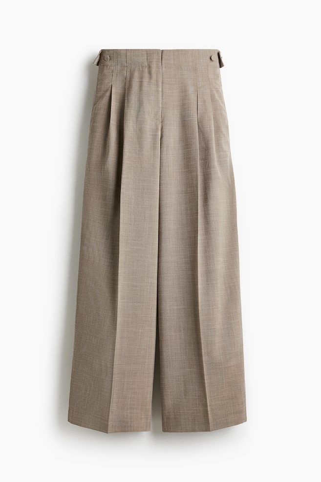 Pantalón sastre amplio - Beige jaspeado - 1