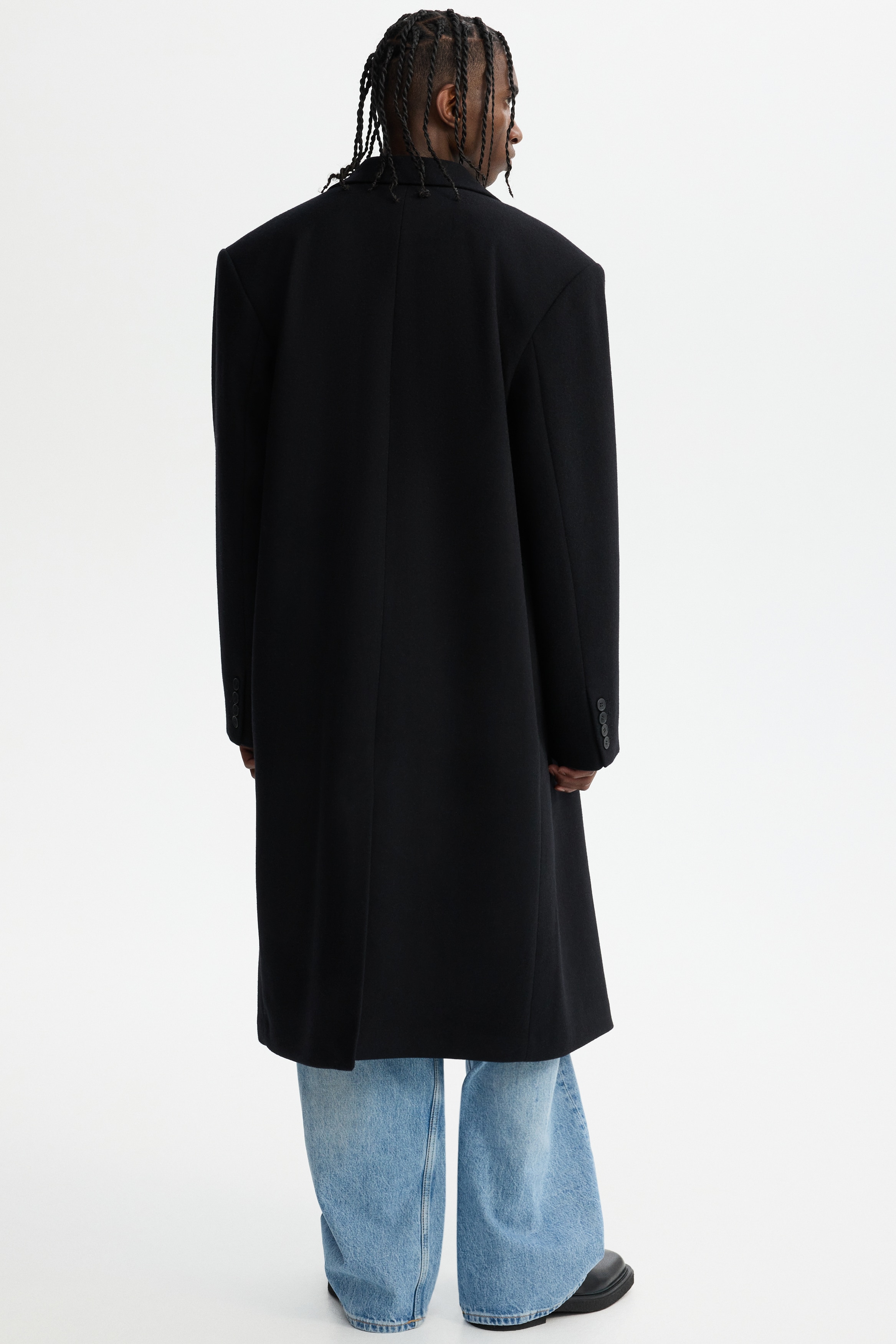 ウールブレンドコート - ブラック - Men | H&M JP