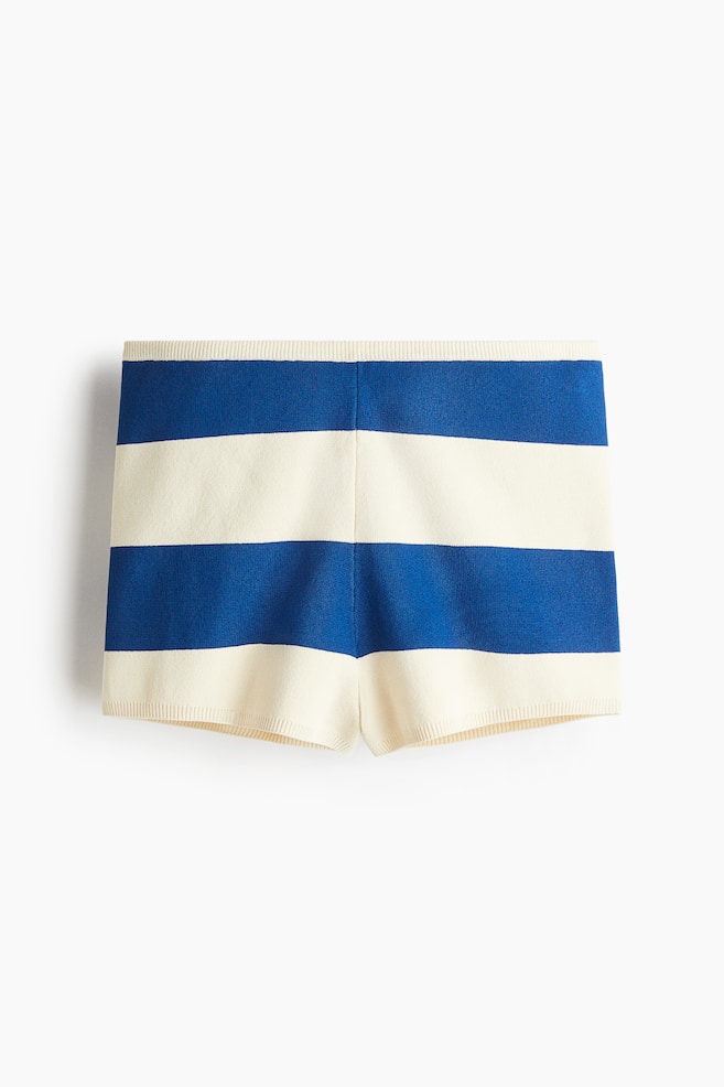Strandshorts aus Feinstrick - Cremefarben/Blau gestreift/White/Black striped/Rot - 1