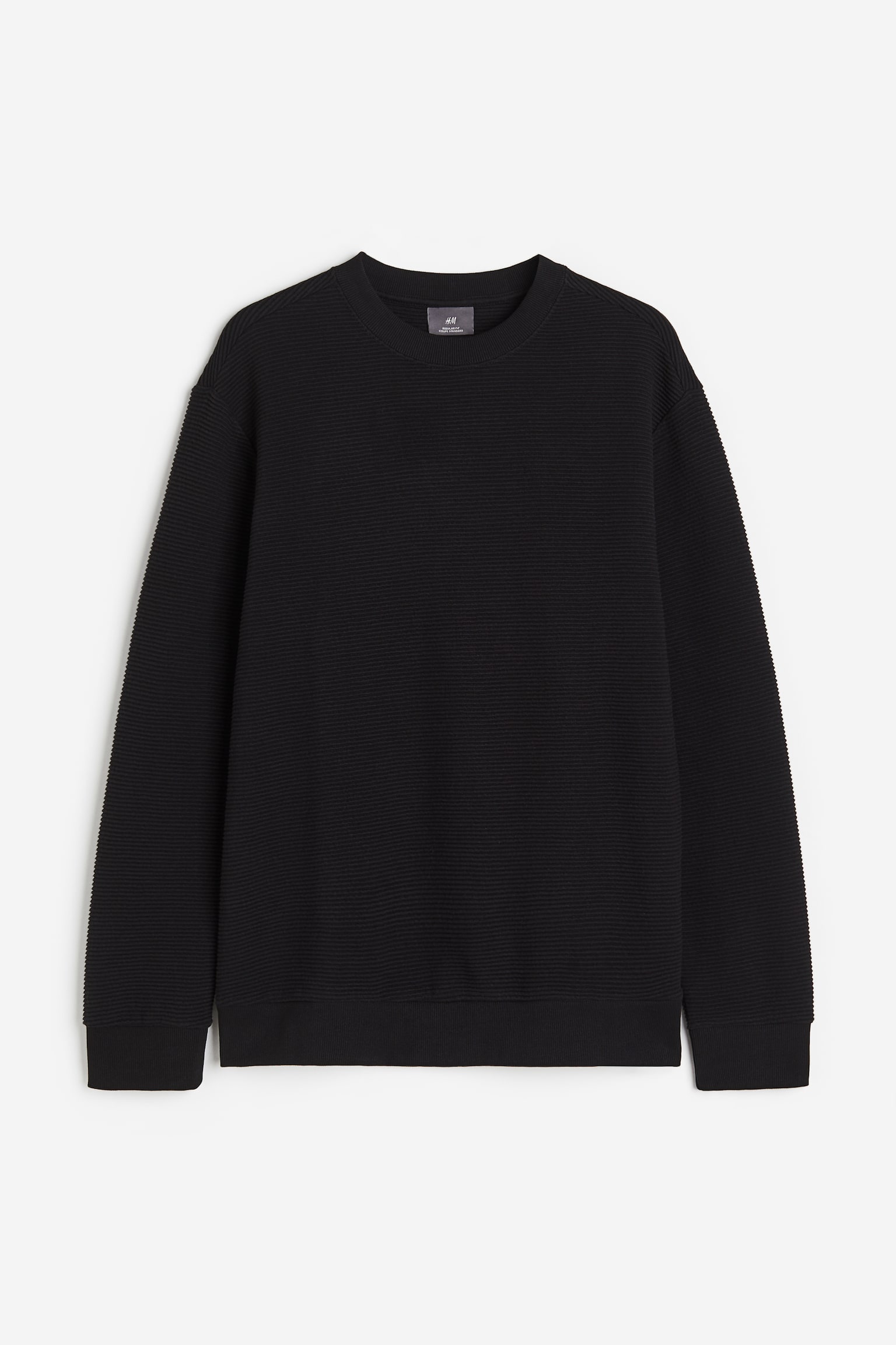 Regular Fit Rib Sweater - Black/White - 2