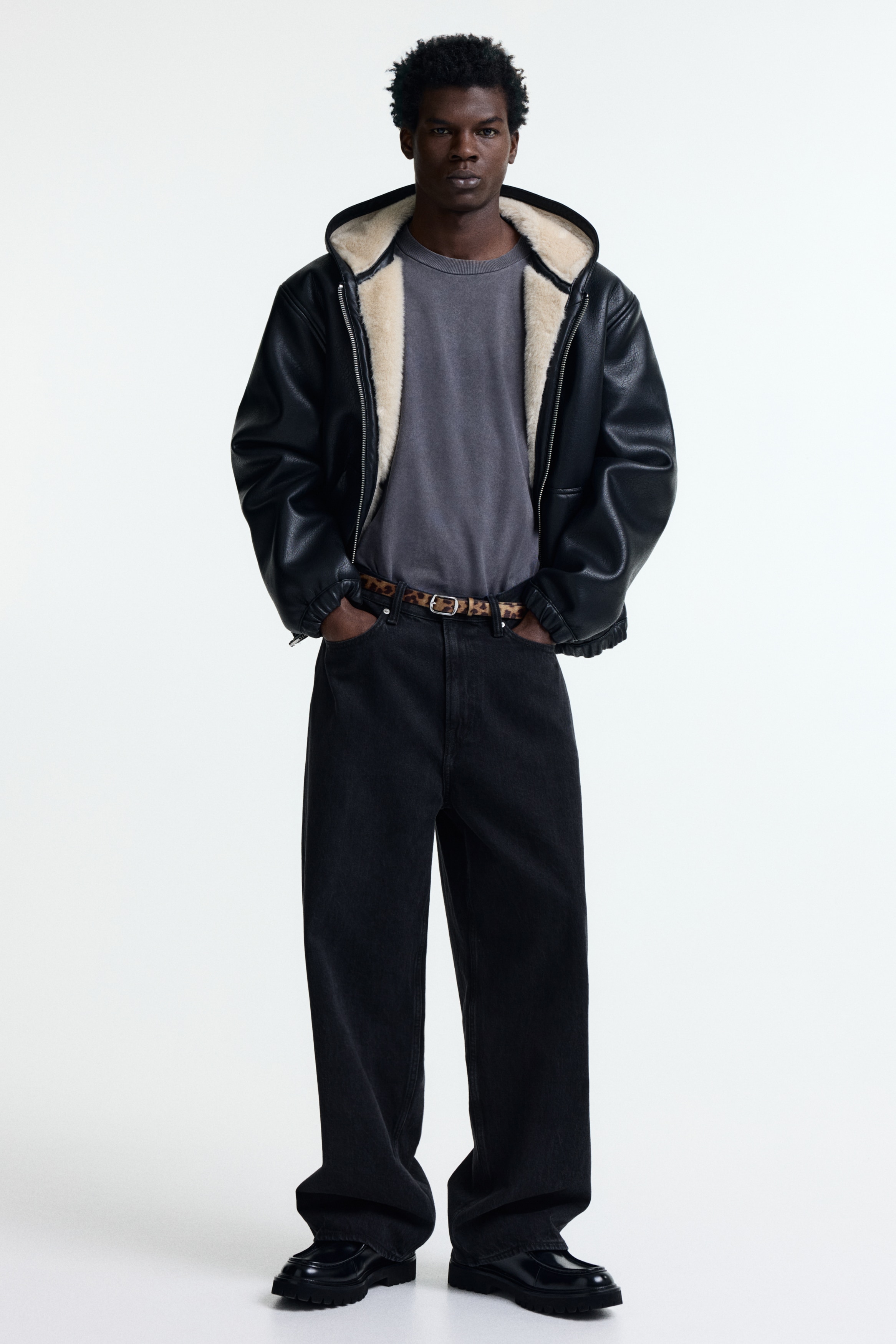 H & M - Baggy Jeans - ブラック