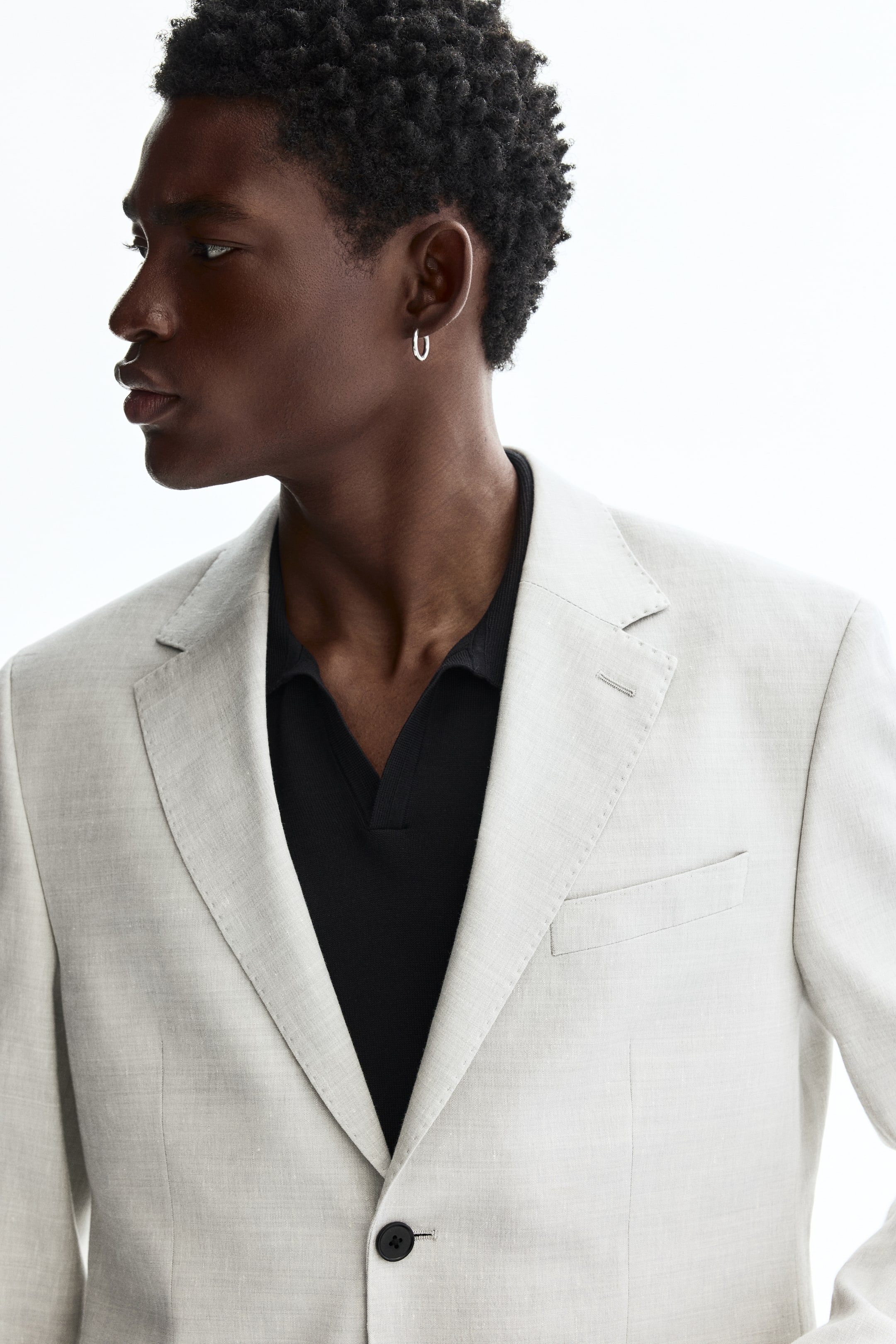 Regular-Fit Linen-Blend Jacket