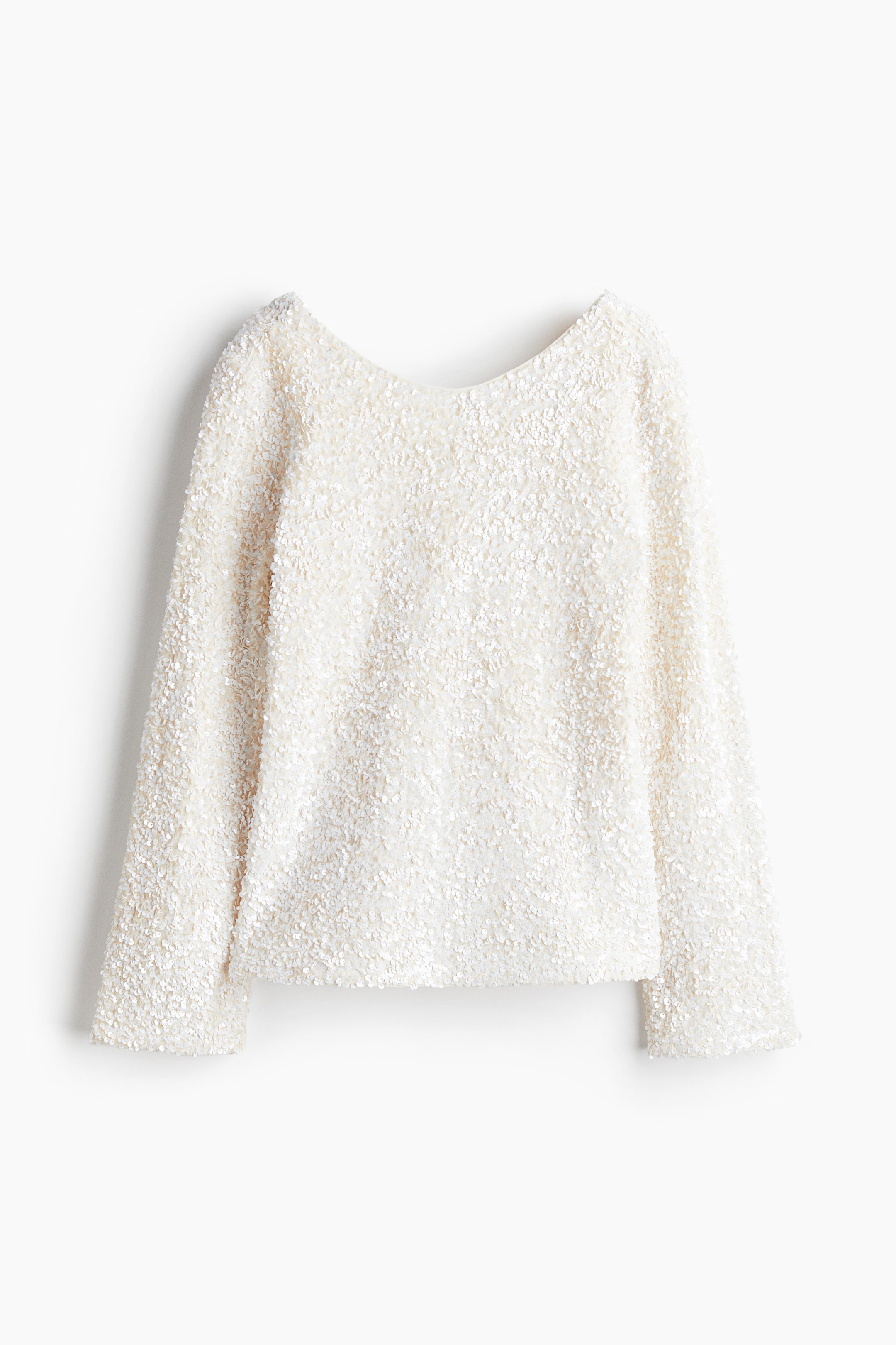 View larger image: Sequined Top - White - Ladies | H&M CA 6