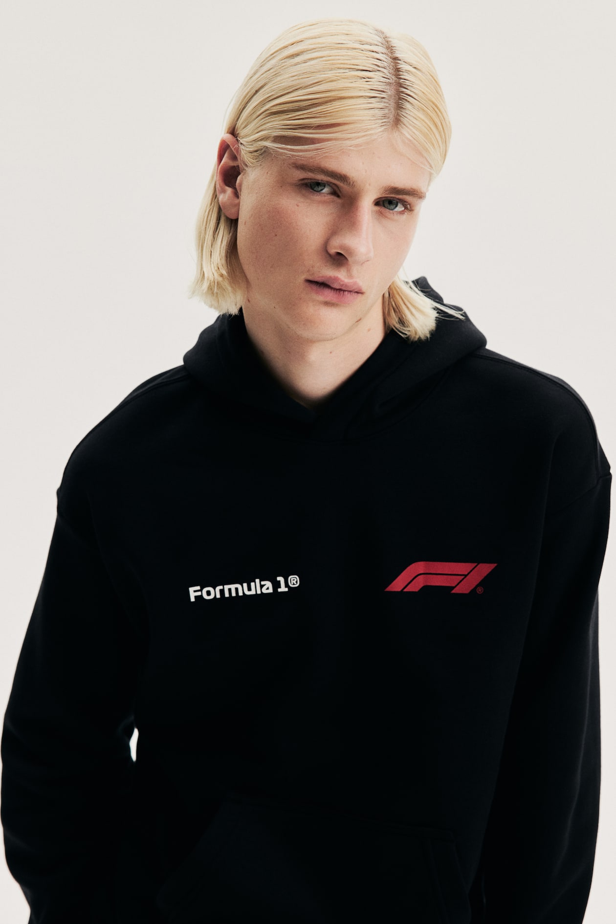 Loose Fit Hoodie - Black/Formula 1 - Men | H&M IN