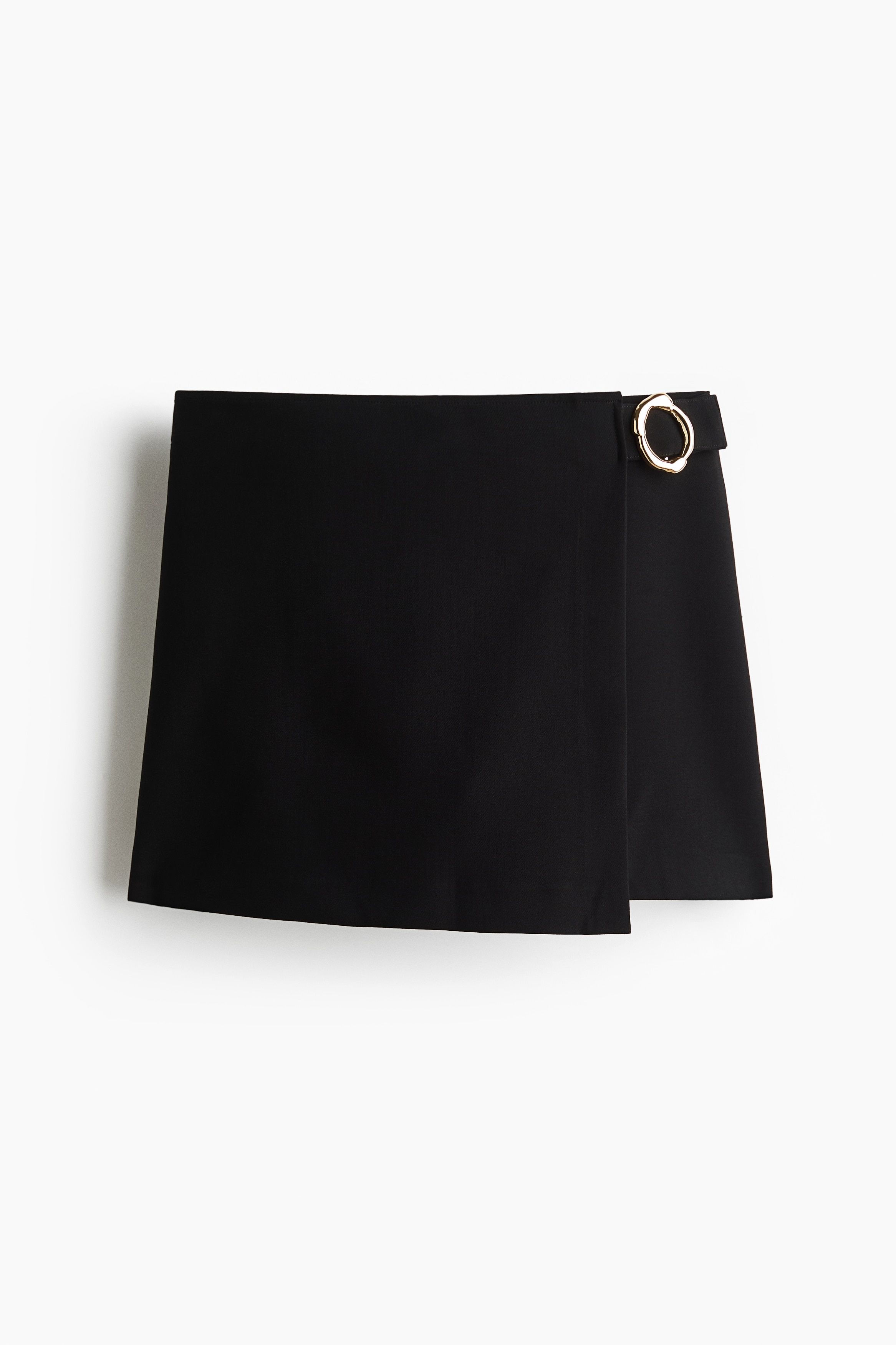 Wickelskort mit Metalldetail - Schwarz