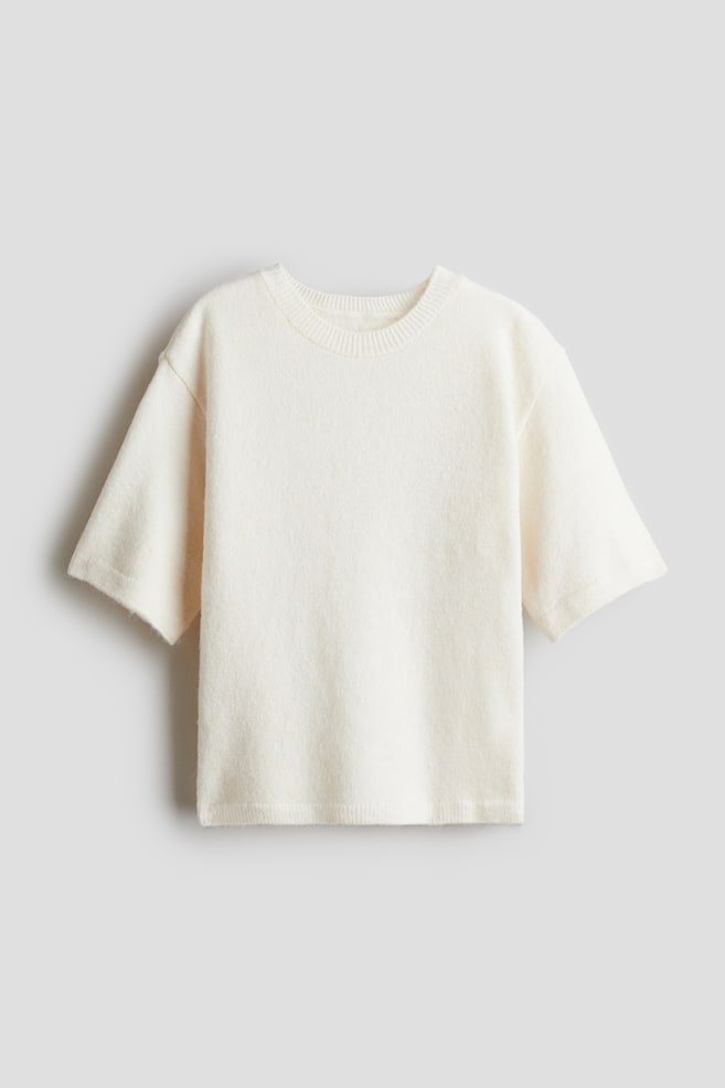 ニットTシャツ - ホワイト/ライトブルー - 1