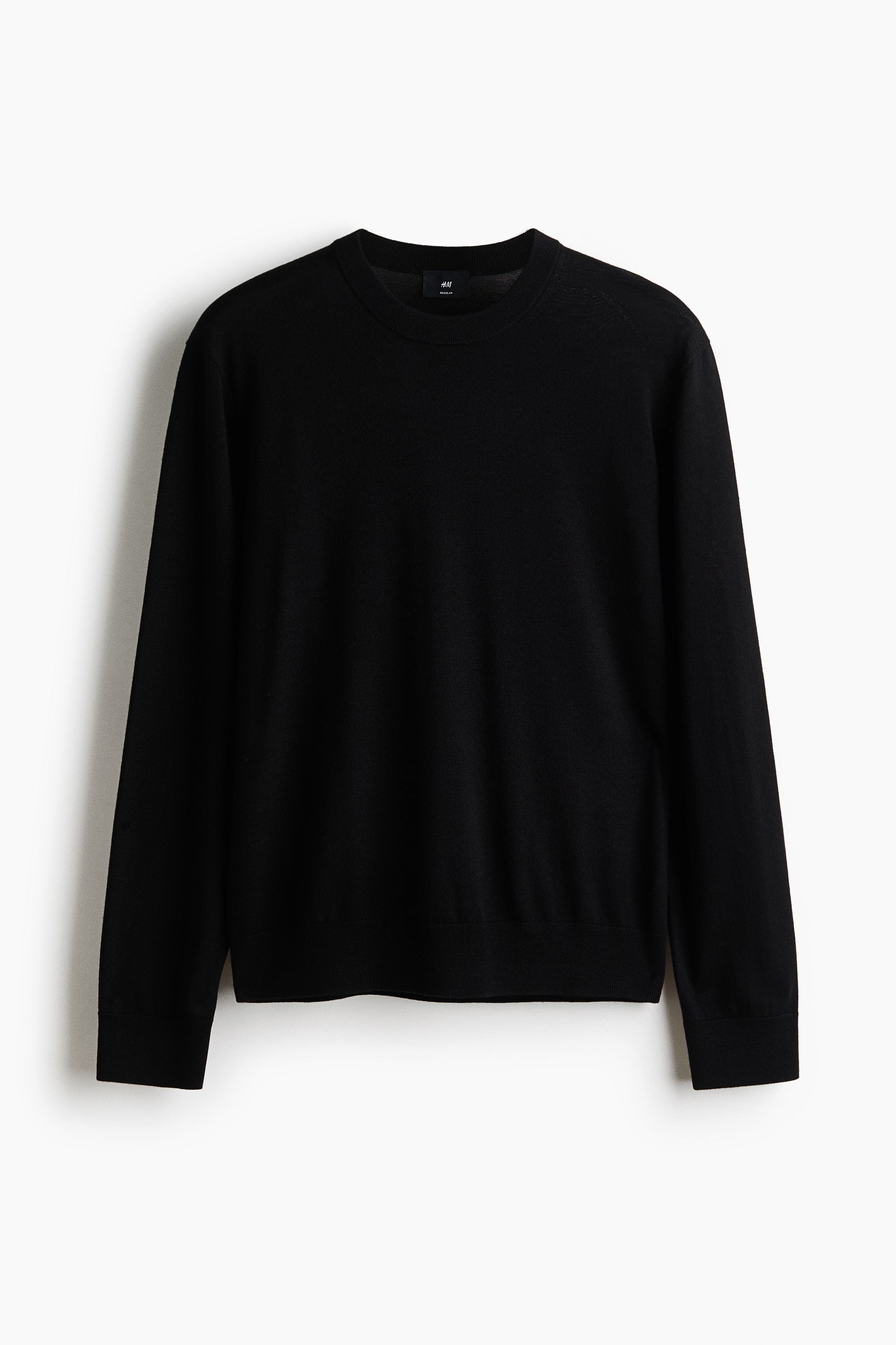 Regular Fit Merino wool jumper - Black/Dark grey marl/Dark brown/Dark mole
