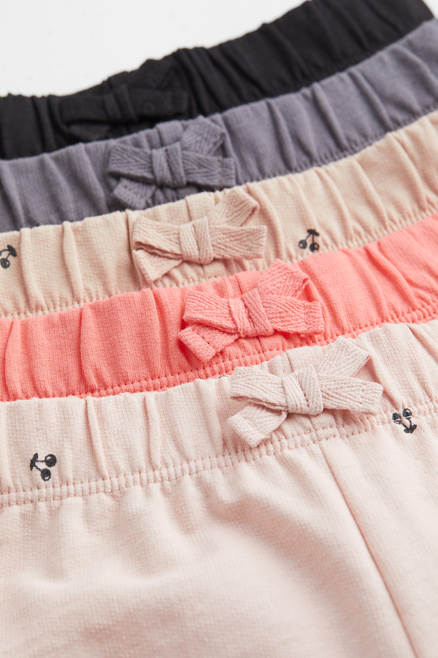 5-pack cotton shorts - Apricot/Cherries/Light purple/Light yellow - 2