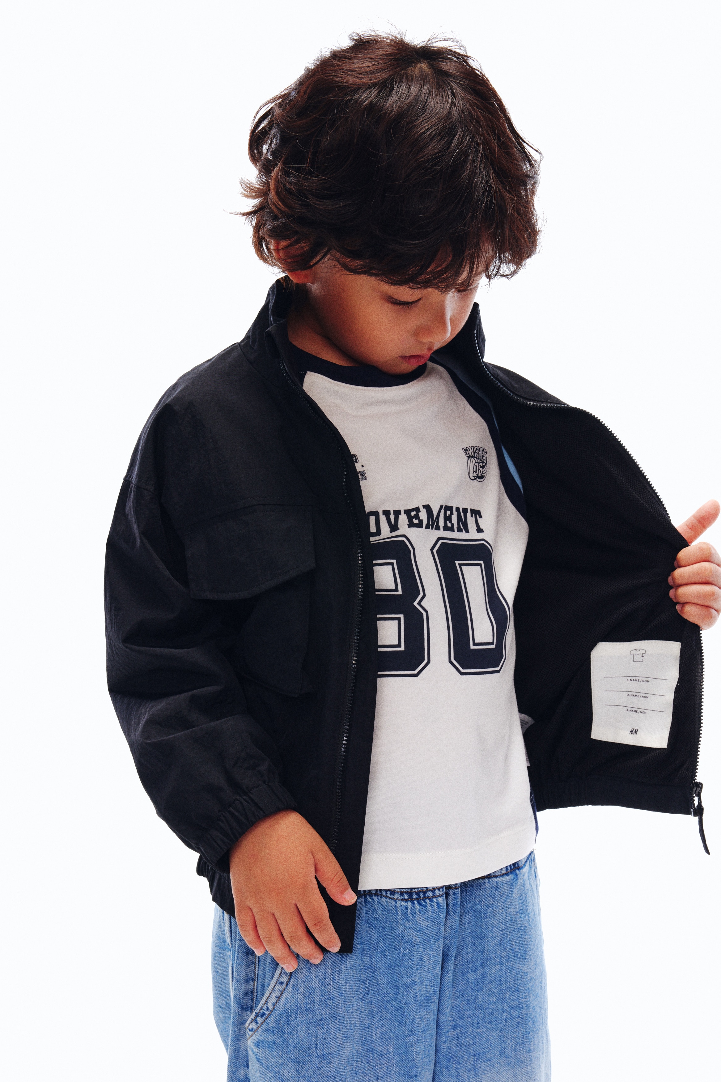 H & M - ウォーターリペレントウインドブレーカー - ブラック