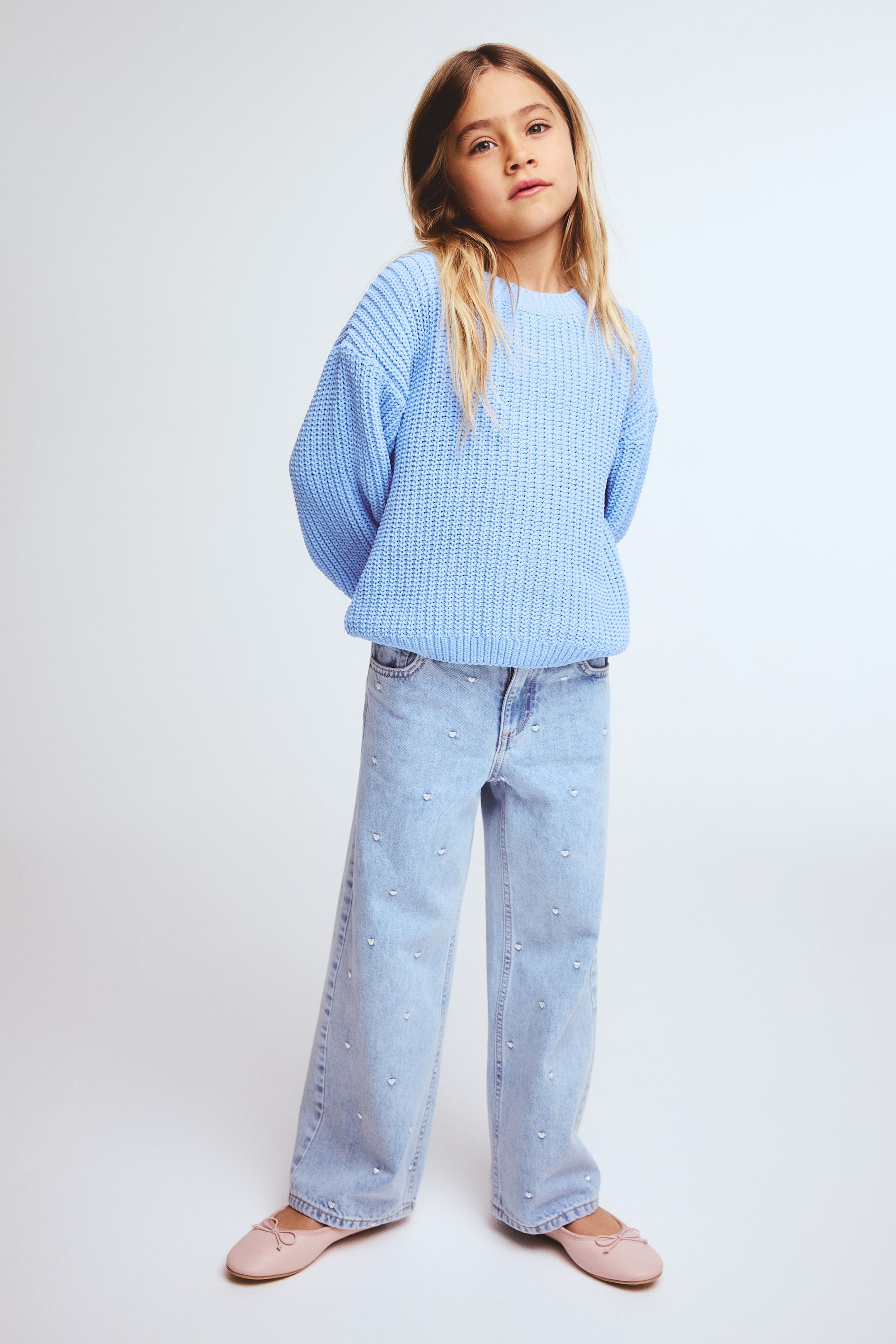 View larger image: Chenille-knit jumper - Light blue - Kids | H&M IE 3