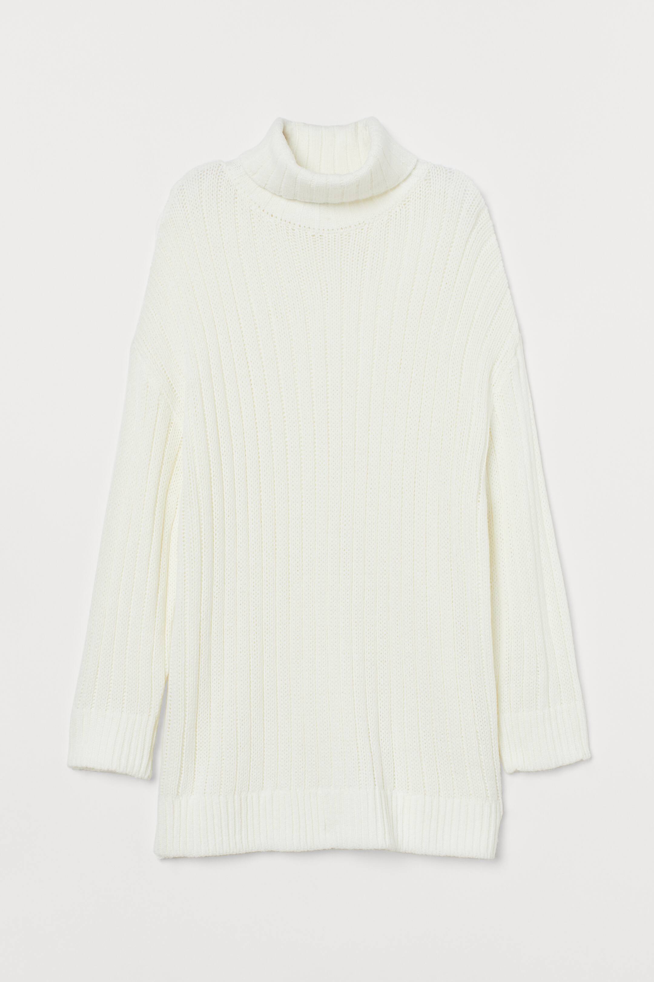 View larger image: Oversized polo-neck jumper - Natural white - Ladies | H&M GB 1