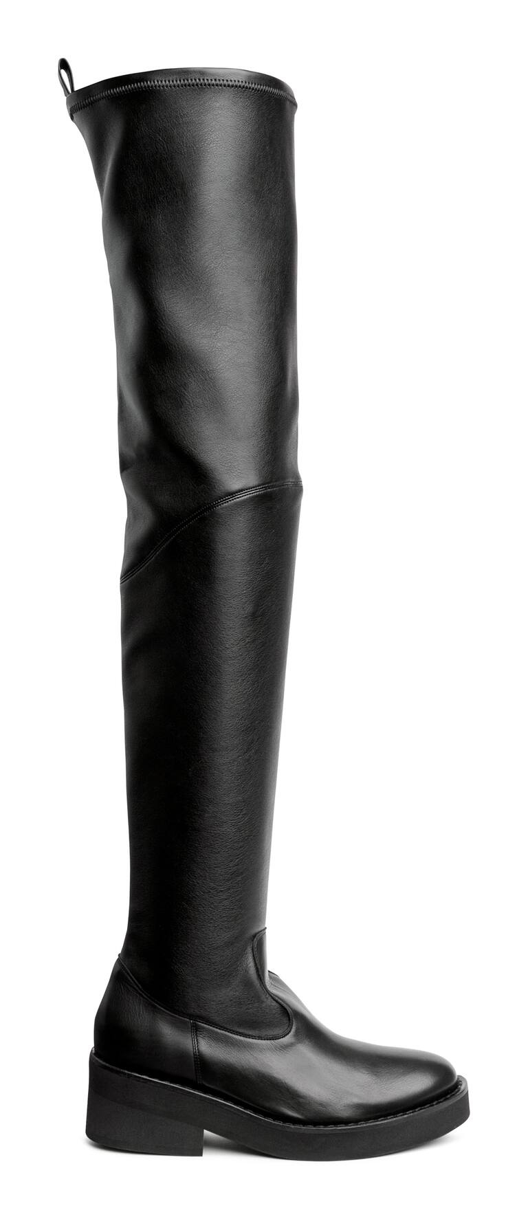Leather over-the-knee boots