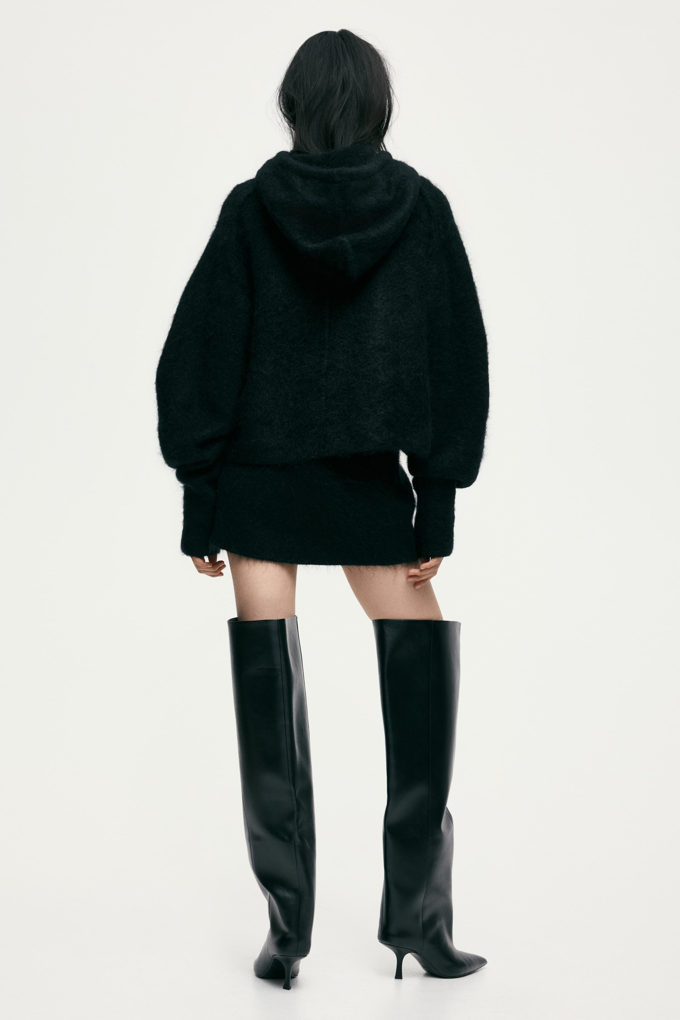 View larger image: Mohair-blend hoodie - Black - Ladies | H&M 5