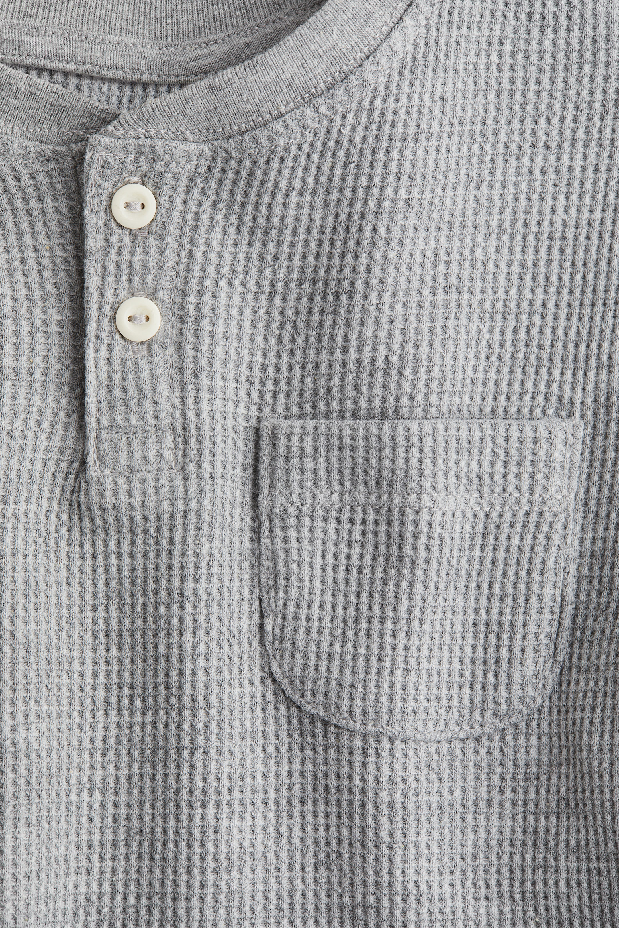 Waffled Henley Shirt