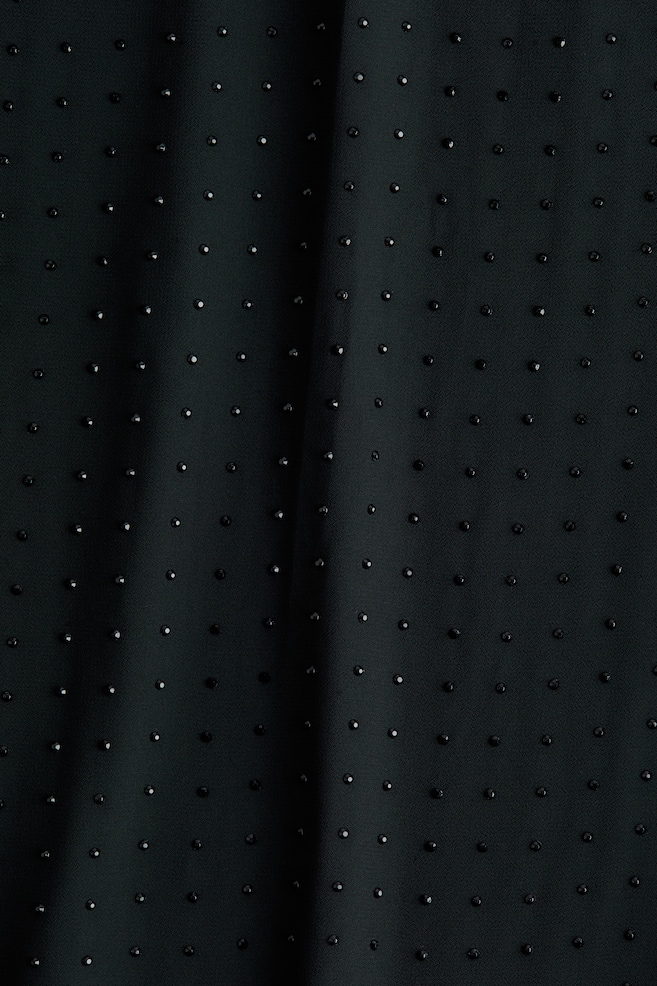 Robe ornementée en mousseline-Noir - 6