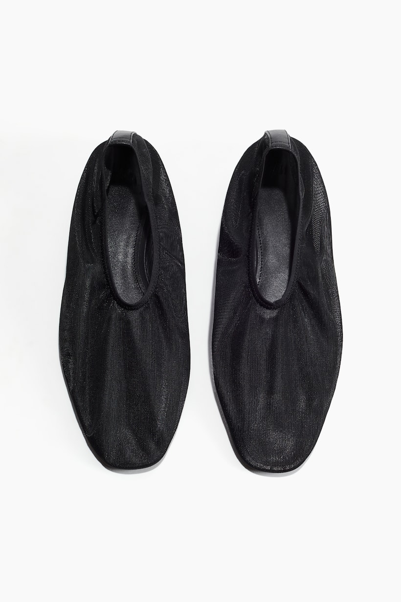 H&M black mesh ballet flats. 