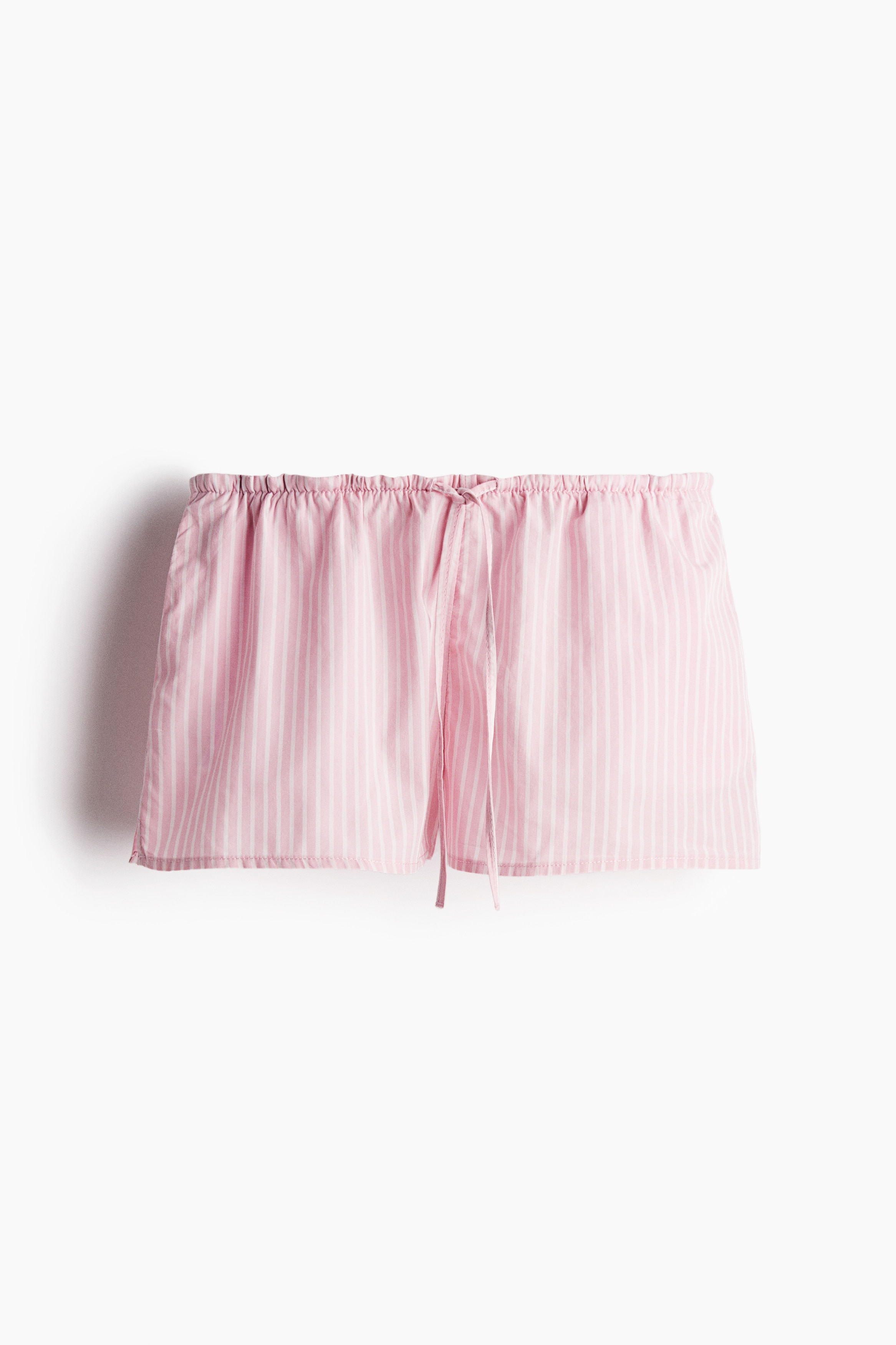 Pamuklu Poplin Şort - Açık pembe/Çizgili/Açık mavi/Çizgili