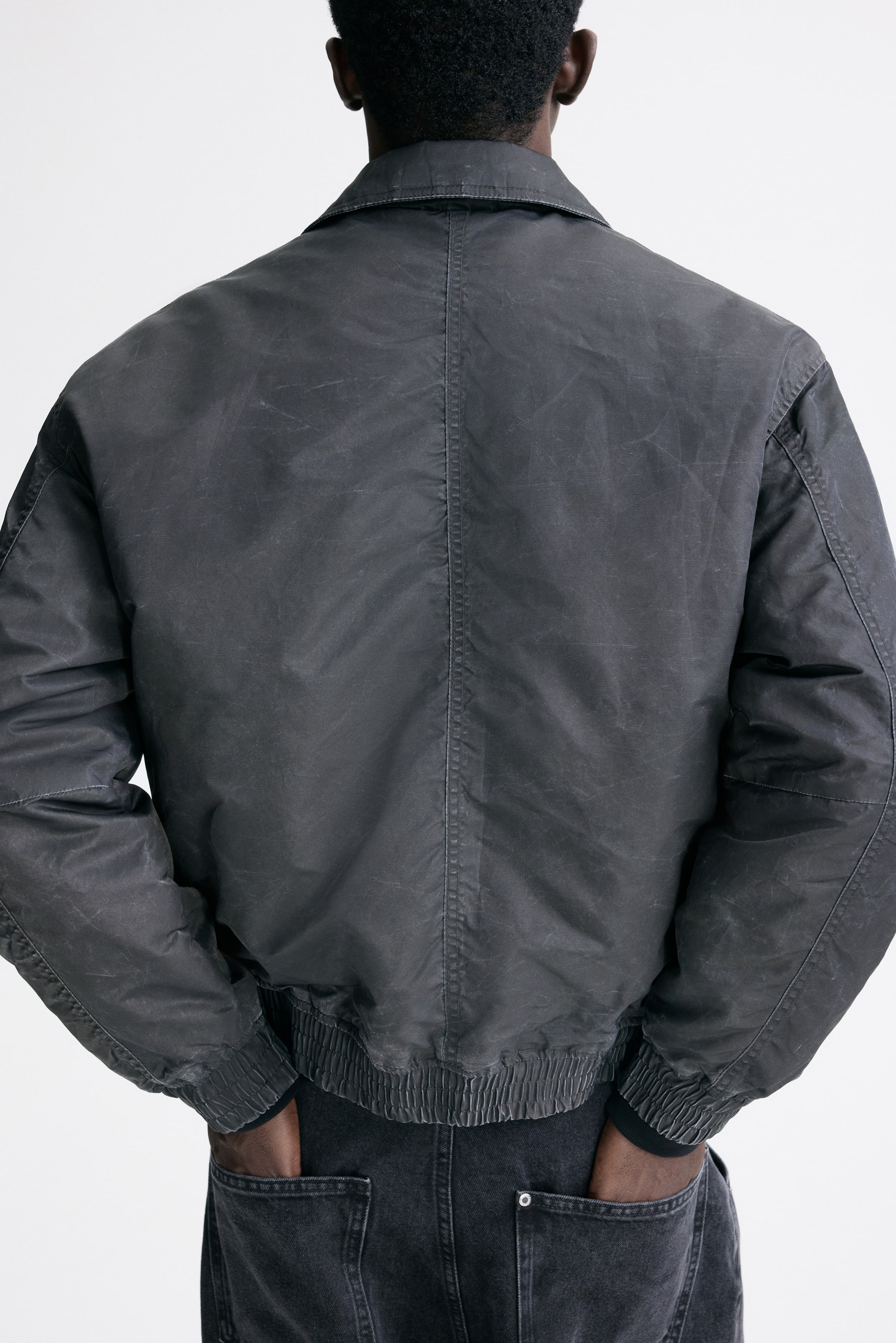 View larger image: Padded bomber jacket - Black - Men | H&M GB 5