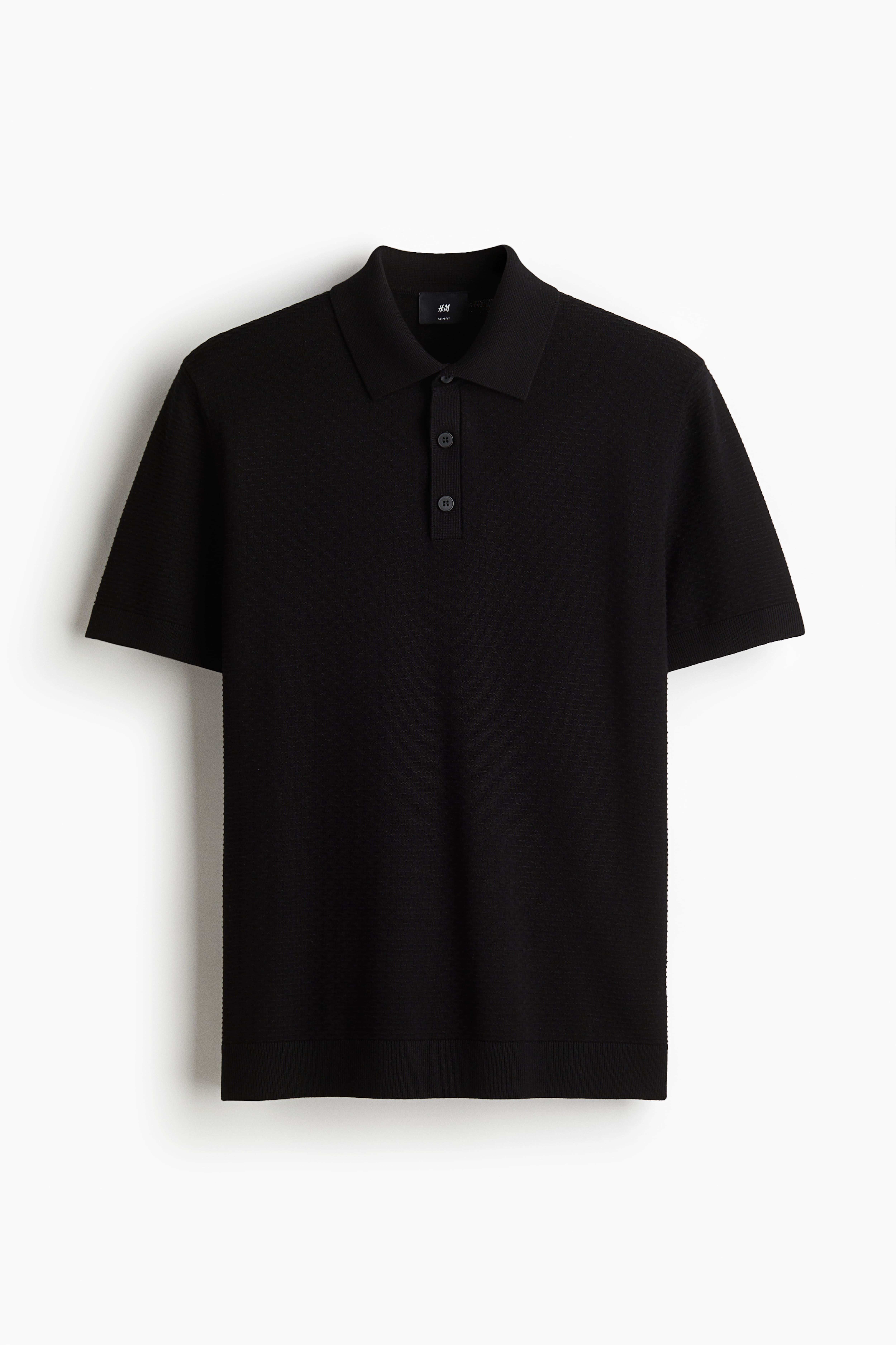 Slim-Fit Textured Polo Shirt