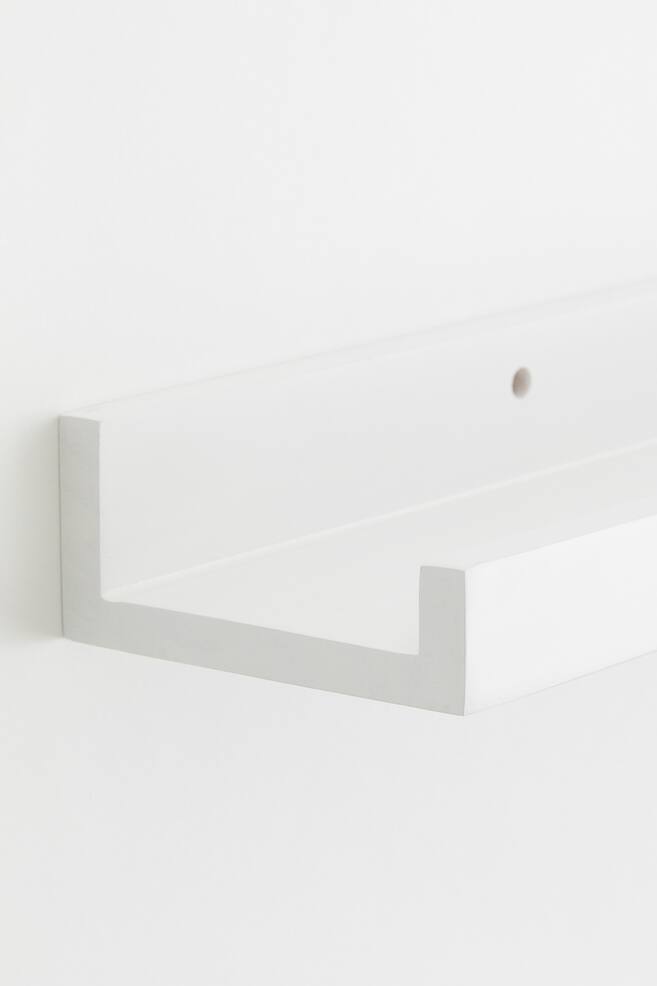 Wooden picture shelf - White - 2