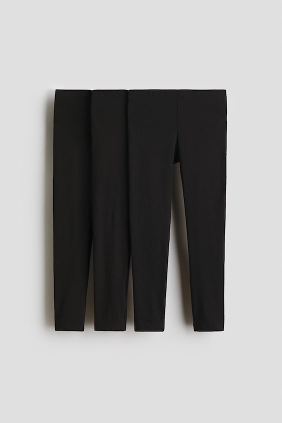 Детские леггинсы H&M 3-Pack Cotton Jersey Leggings