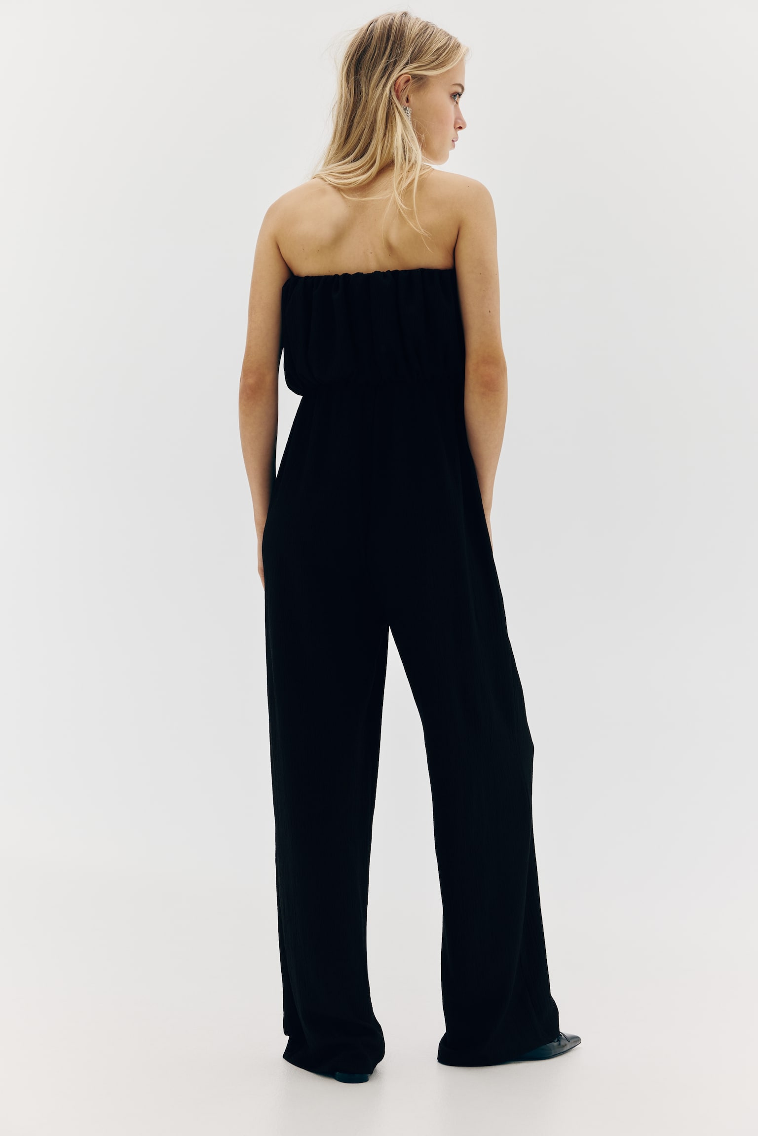 Ribbed bandeau jumpsuit - Black/Black/Glittery - 5