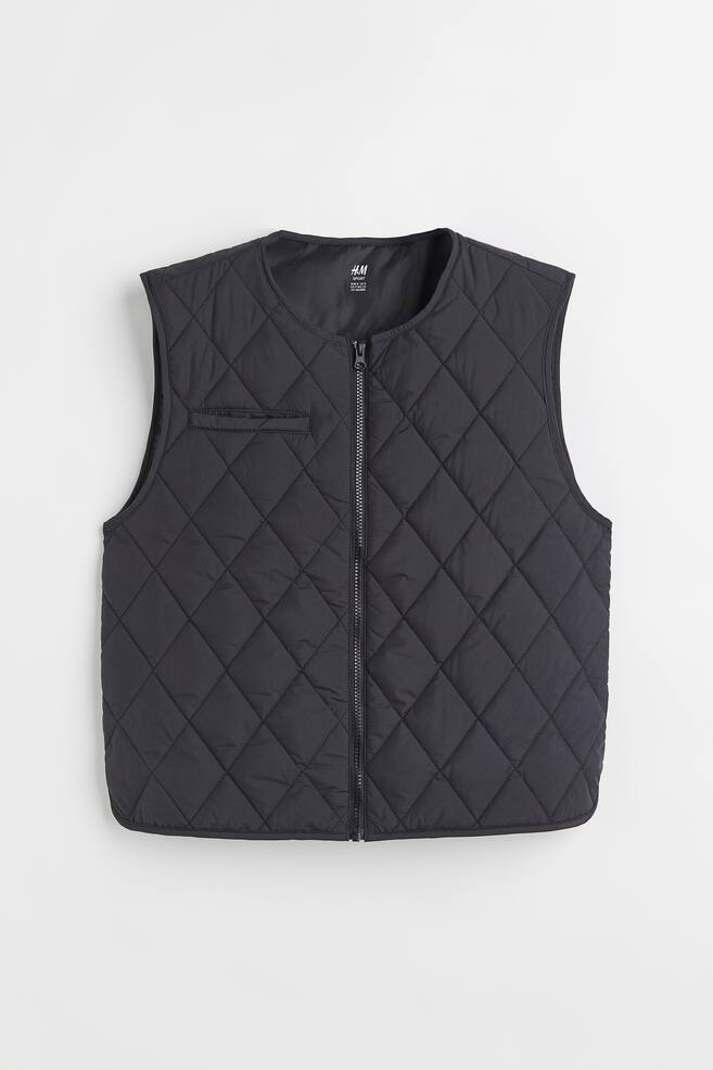 Quilted gilet - Black - 1