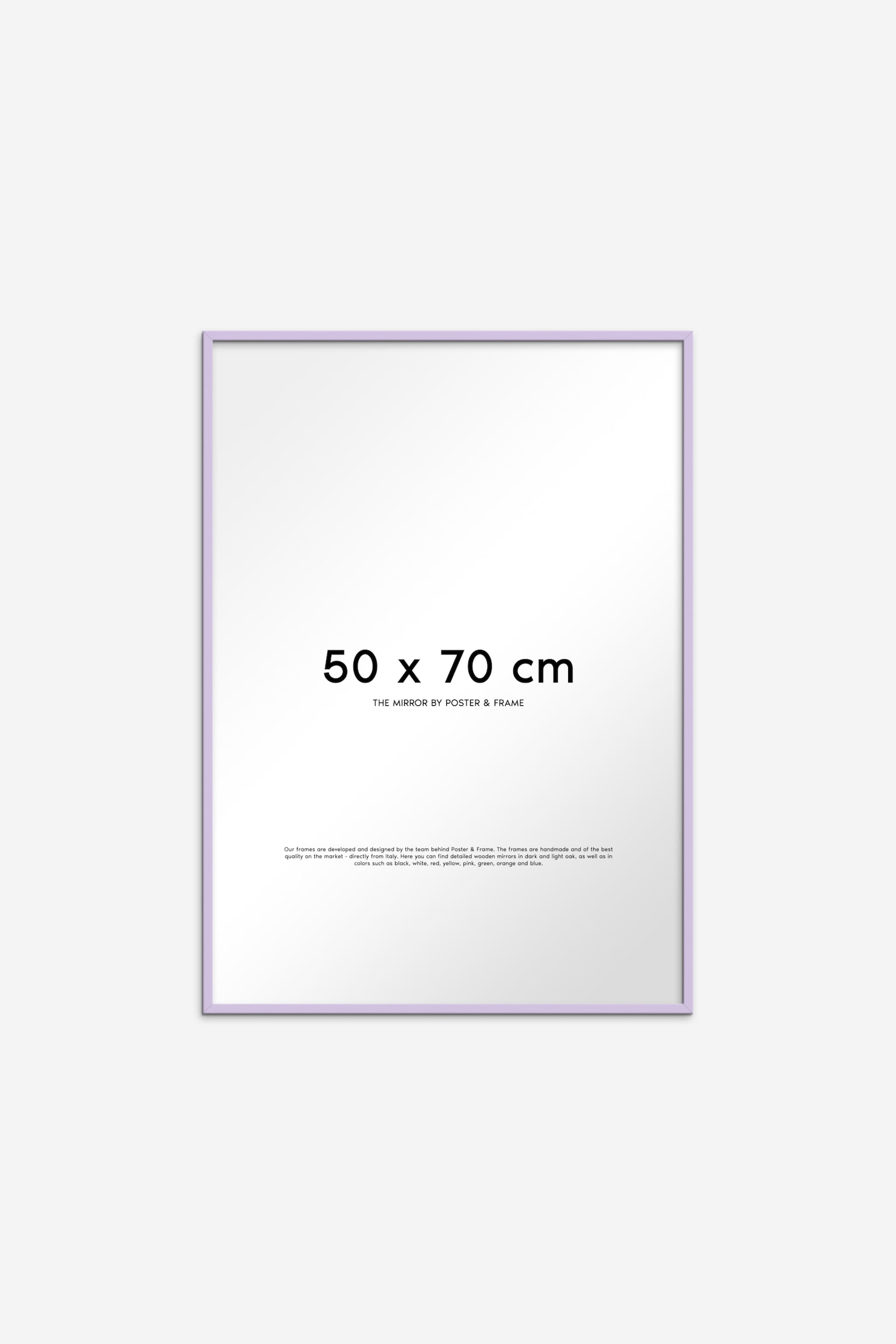 Spiegel Met Houten Frame - Lila/Rood/Natuurlijk Eiken/Donkere Eik/Blauw