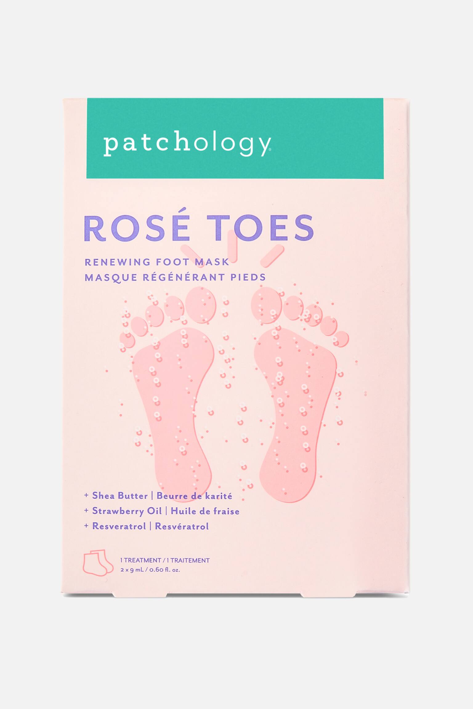 Rosé Toes Renewing Foot Mask - Transparent - 1