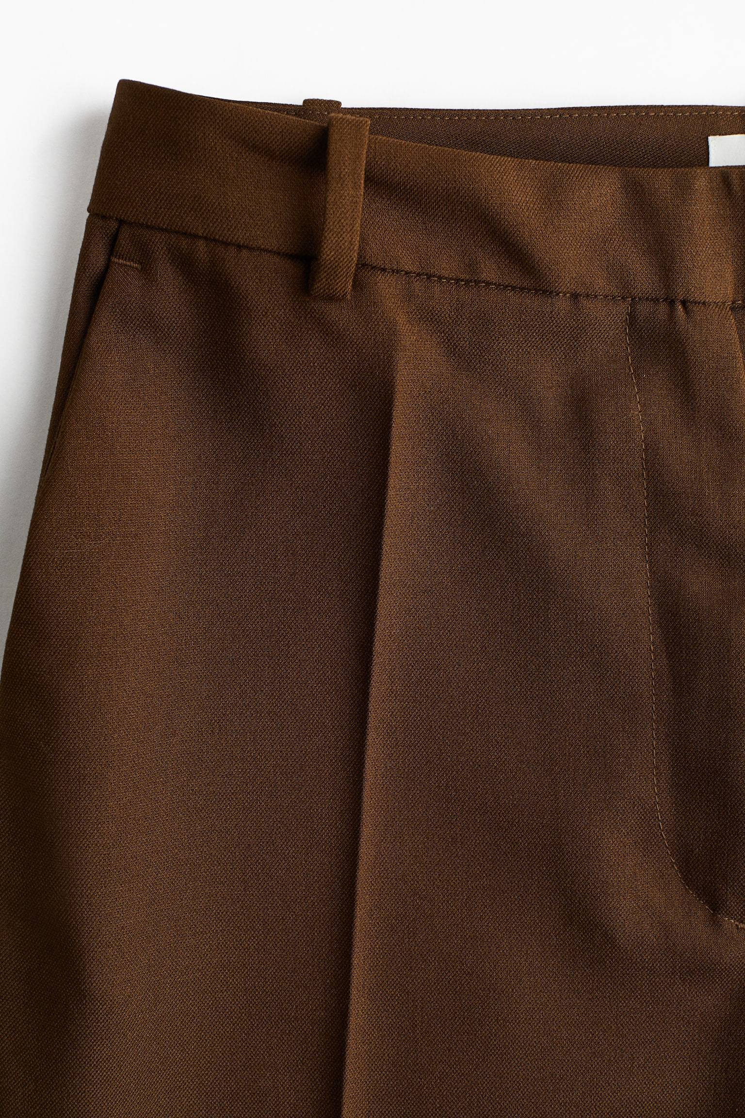 High-waisted tailored trousers - Brown/Cream - 6
