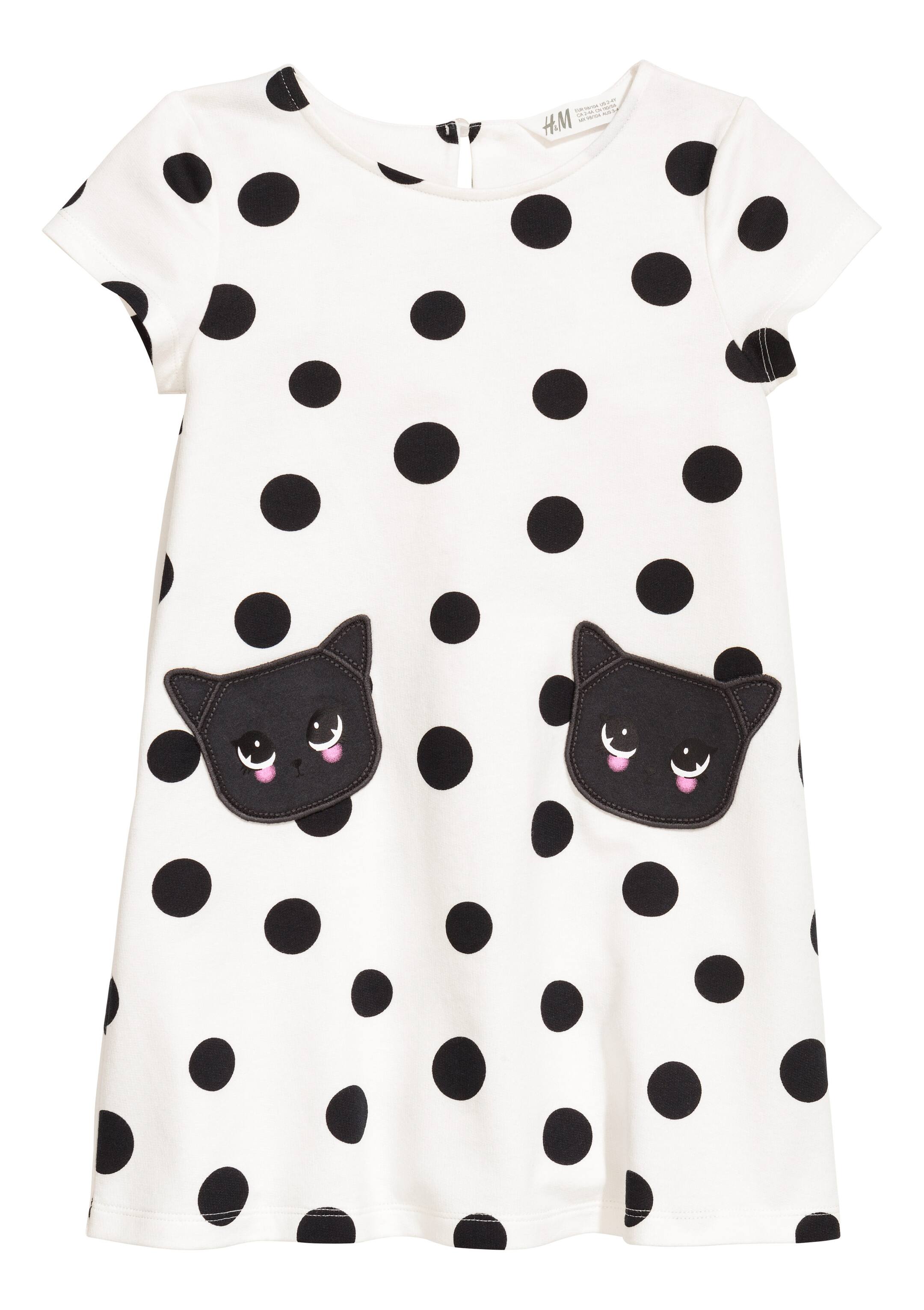 View larger image: Patterned dress - Natural white/Spotted - Kids | H&M GB 1