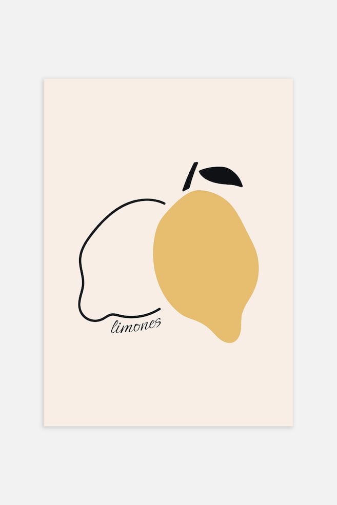 Limones Poster - Beige/yellow/black - 1