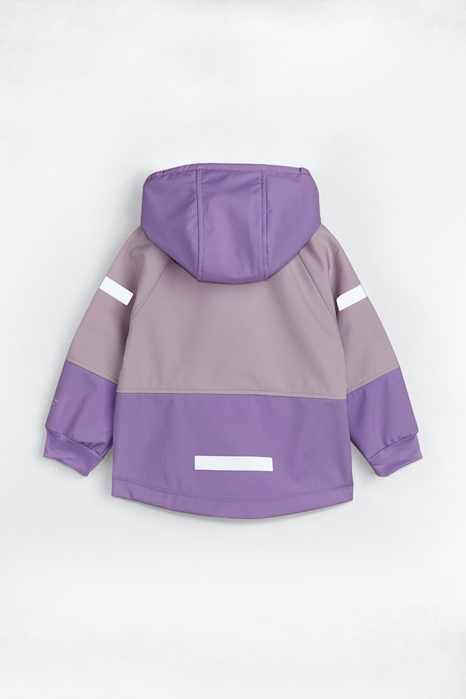 Water-resistant softshell jacket - Light purple/Block-coloured/Light blue/Block-coloured/Yellow/Spotted - 7