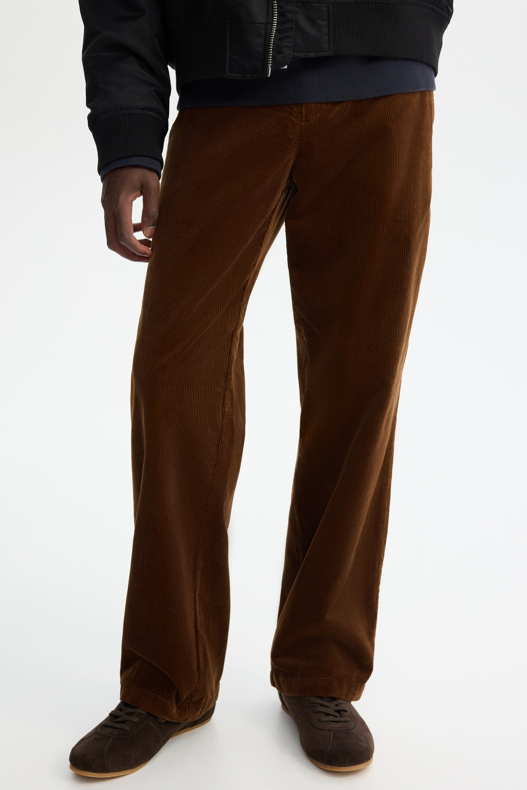 View larger image: Relaxed Fit Corduroy trousers - Dark brown - Men | H&M IN 2