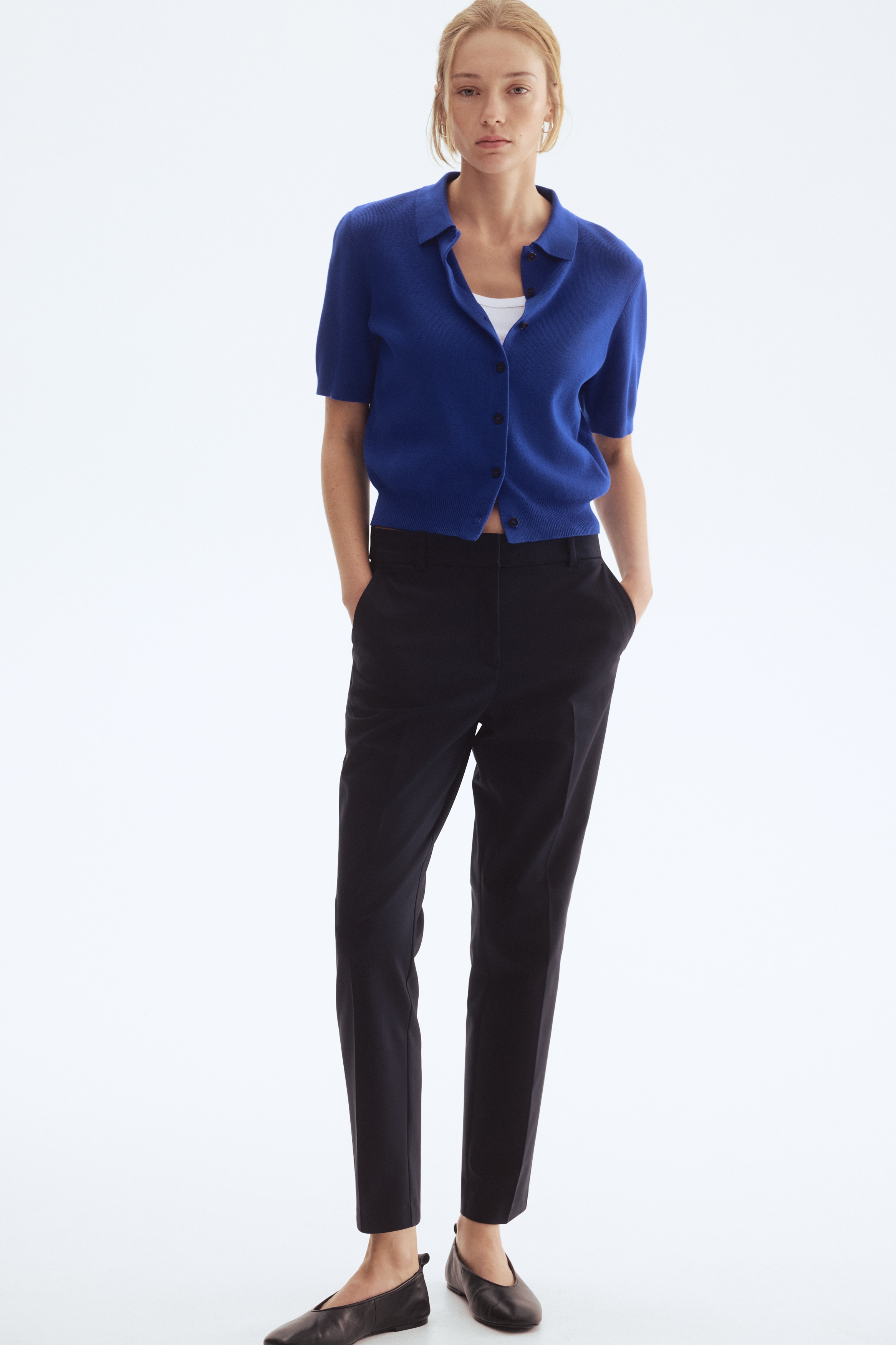 H & M - シガレットパンツ - ブルー