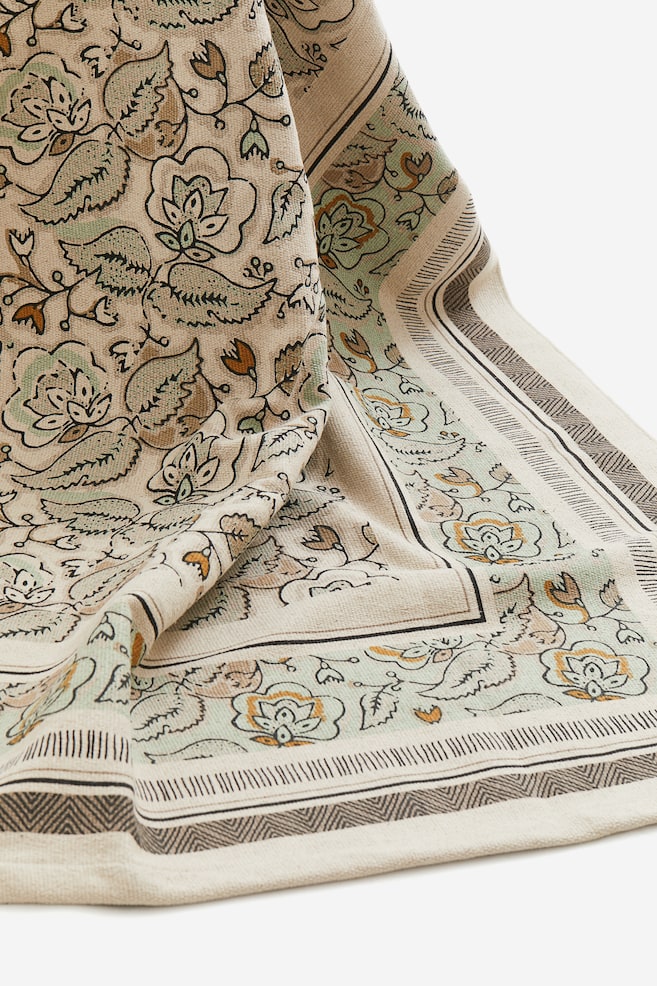 Patterned cotton rug - Khaki green/Patterned - 2