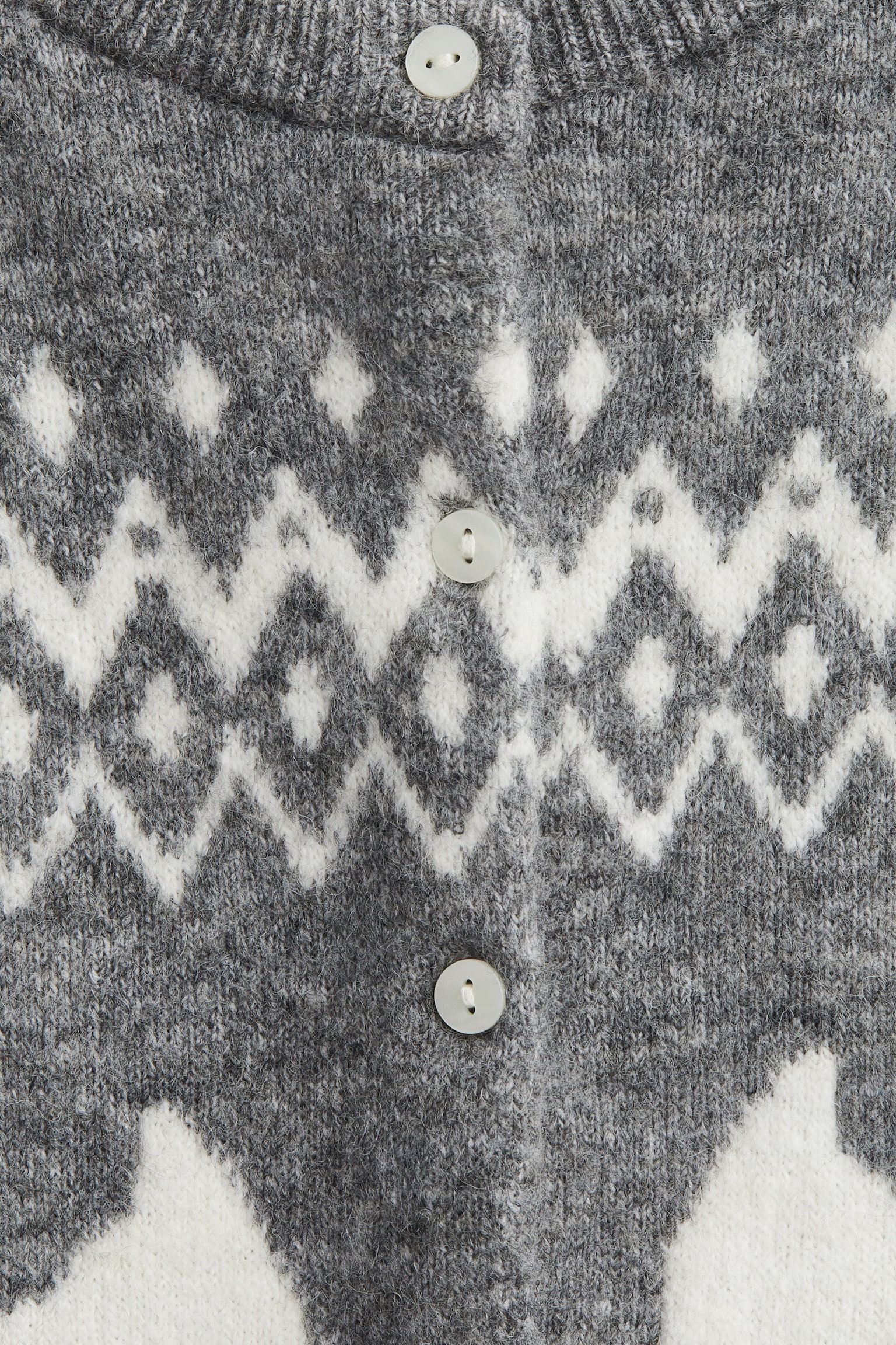 Gilet en maille jacquard - Gris chiné - 7