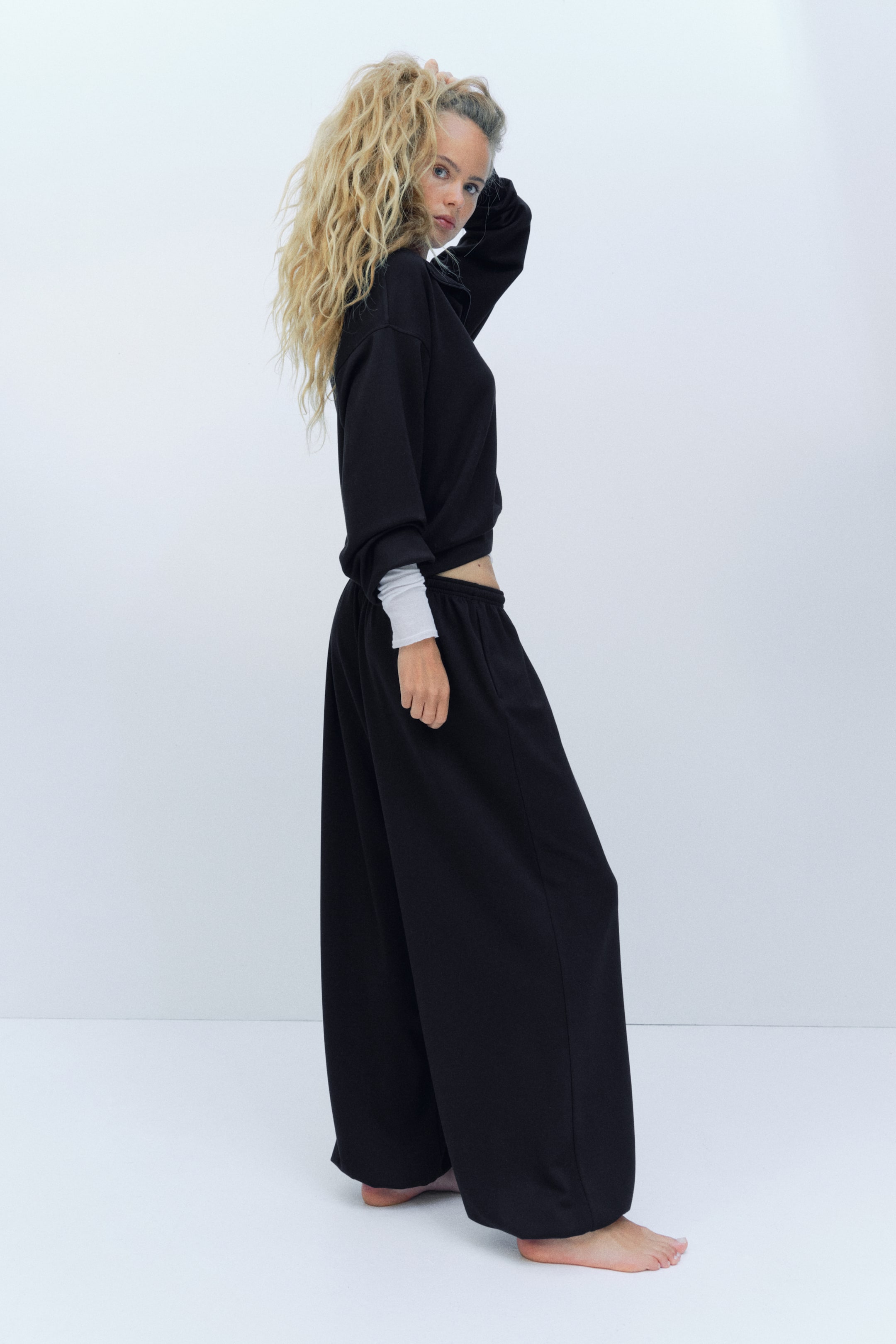 Viscose-Blend Balloon-Leg Joggers