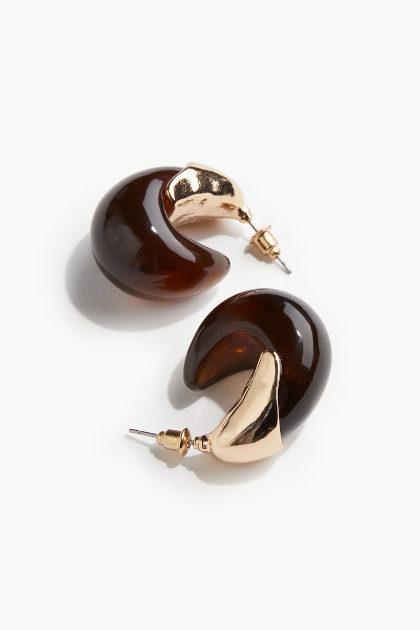 Créoles Dorées Acier Inoxydable Rondes Bombées