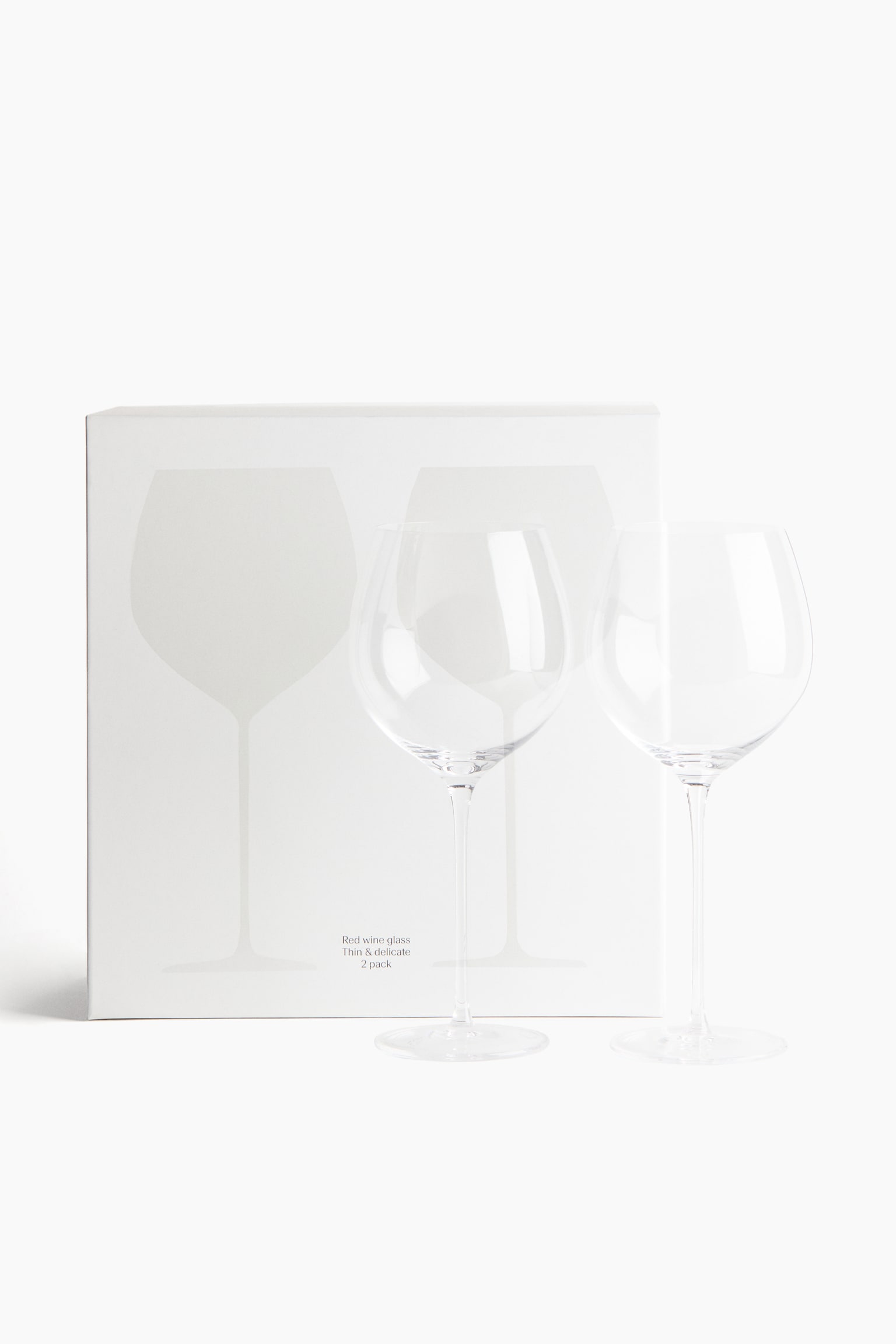 Pack de 2 copos de vinho tinto - Transparente - 5