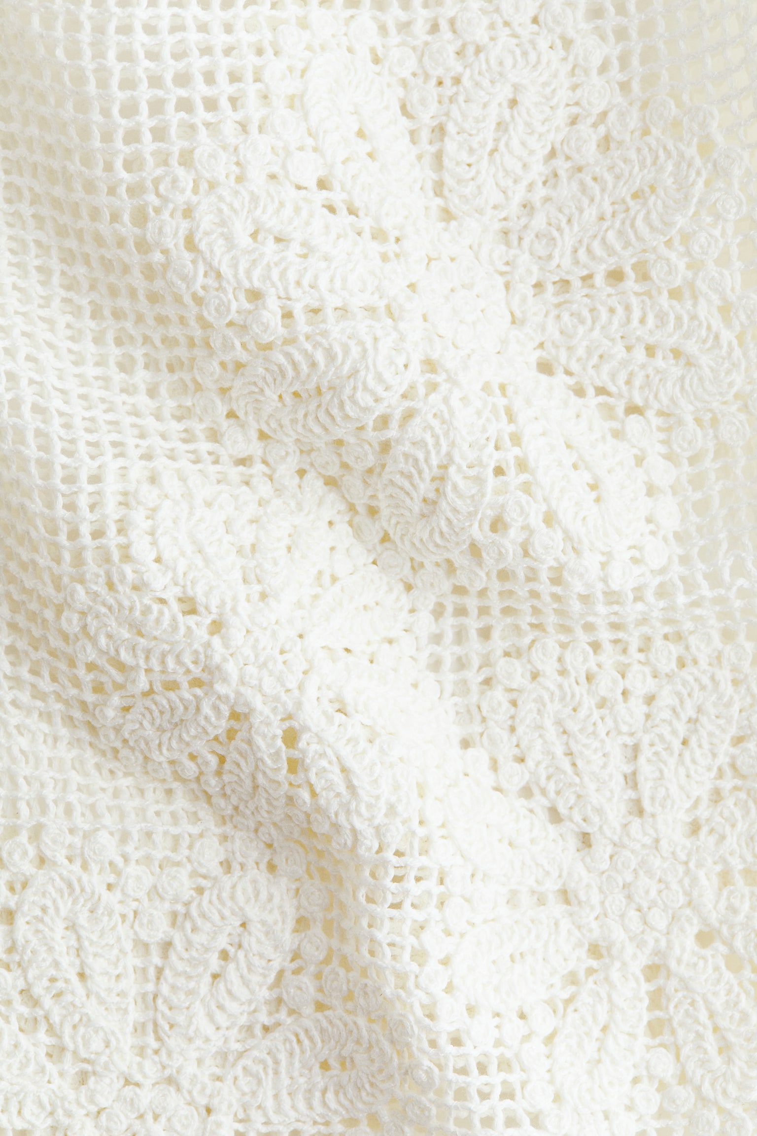 Crochet-look beach skirt - White - 6