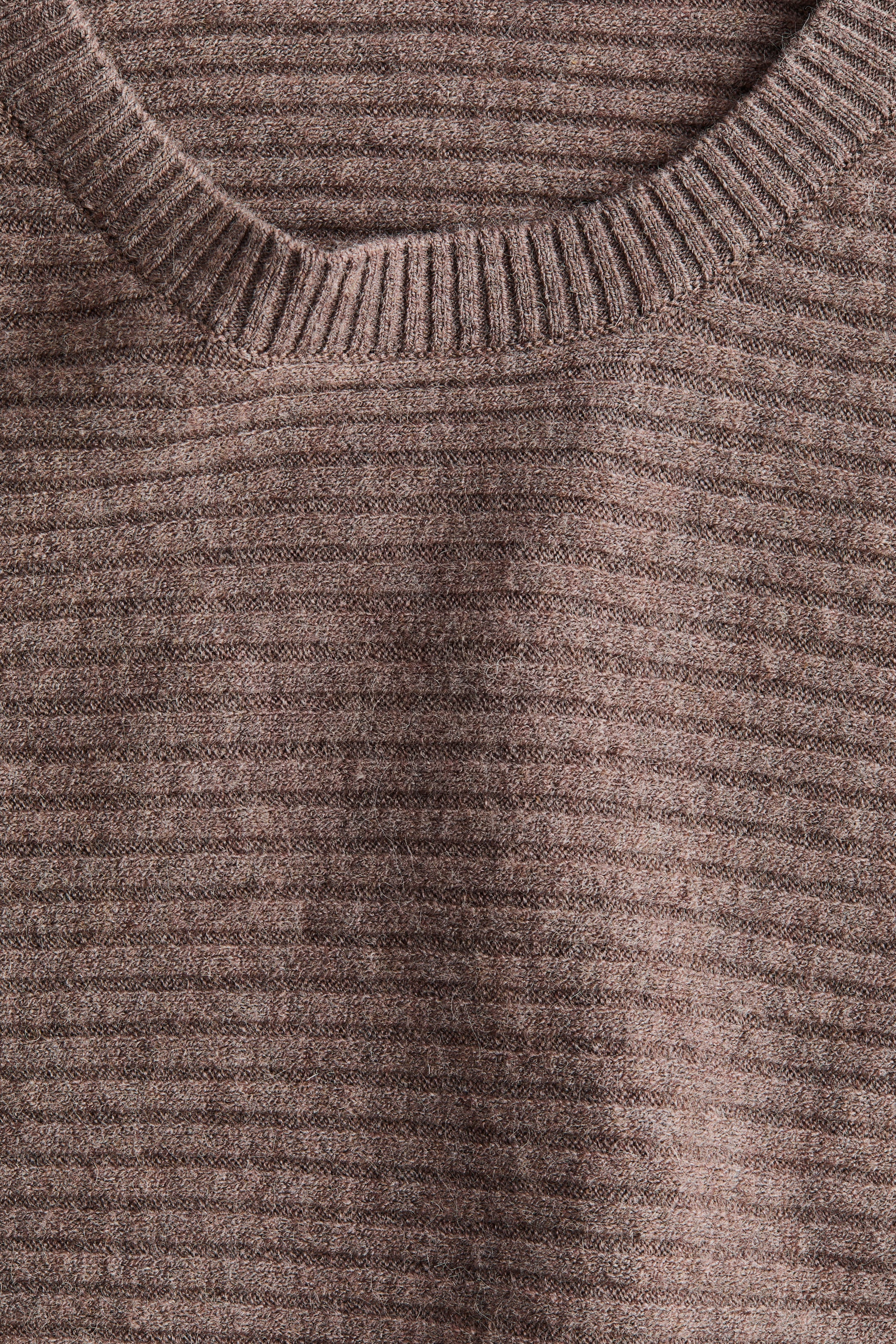 Rib-Knit Batwing-Sleeved Sweater