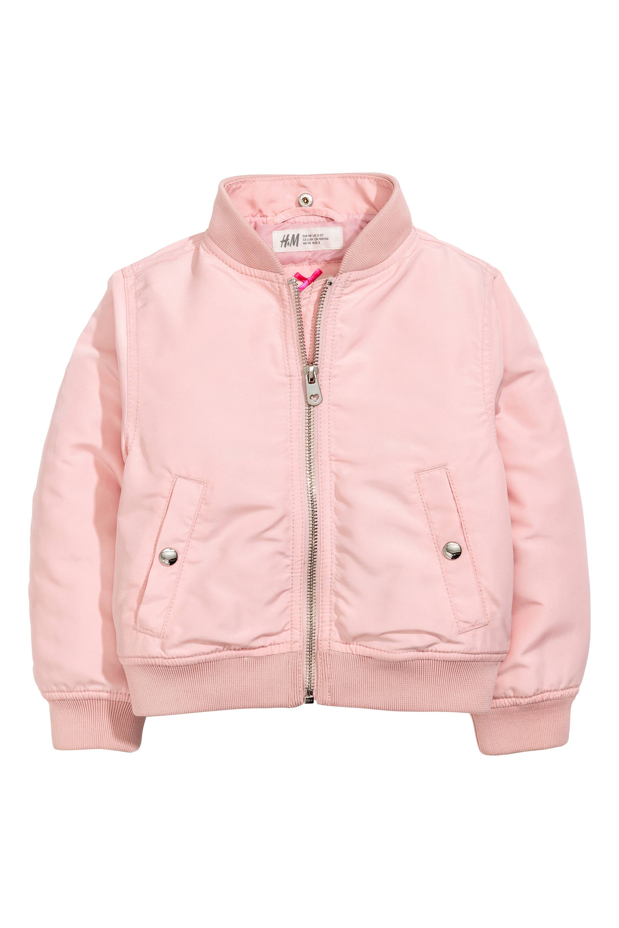 View larger image: Hooded bomber jacket - Light pink - Kids | H&M GB 1