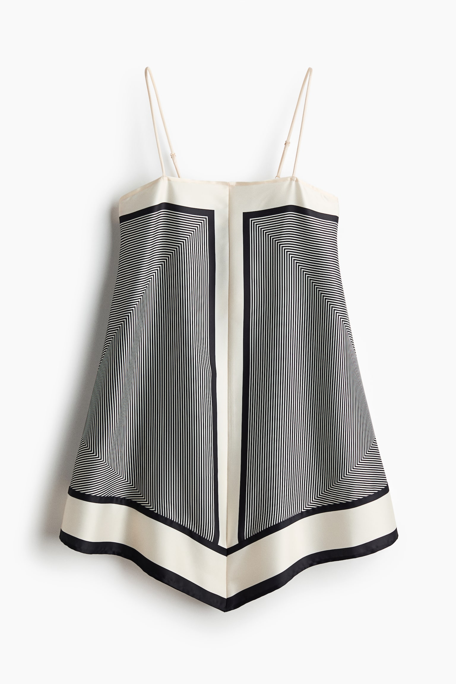 A-Line Strappy Dress - Black/patterned