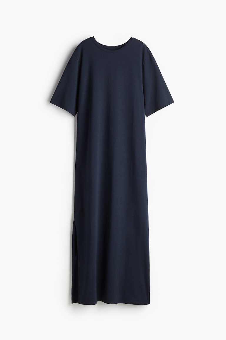 blue tee dress Lady Black Tie - The Essential Shirt Dress - Blue main image 0