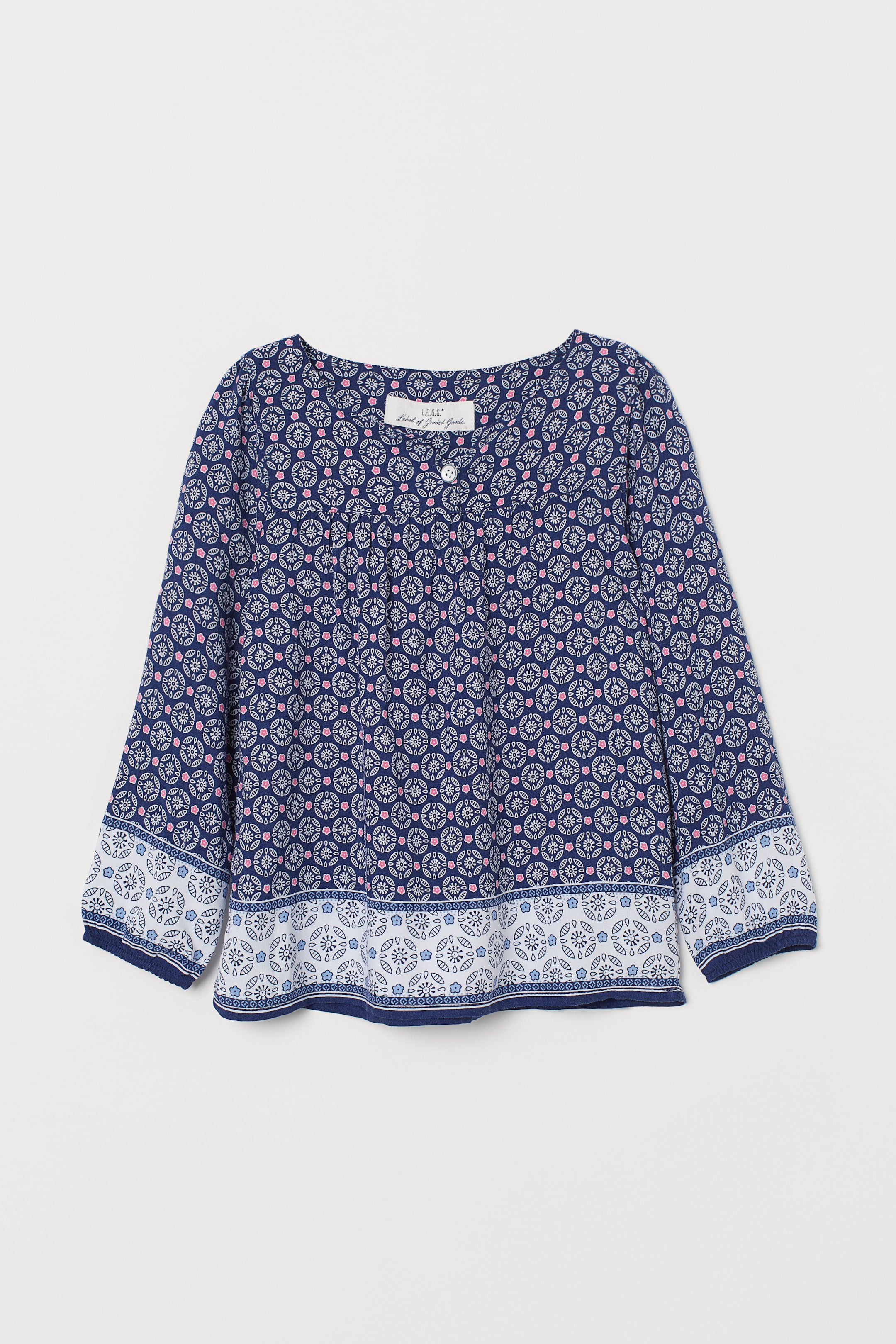 Agrandir l'image: Blouse à motif - Bleu foncé/motif - ENFANT | H&M FR 1