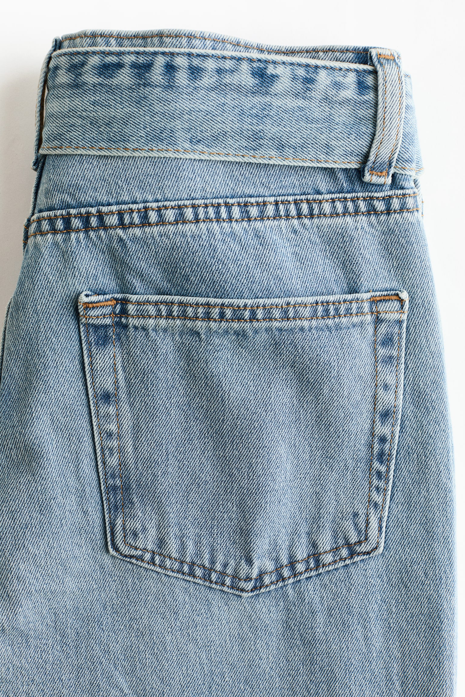 Женские джинсы H&M Barrel-Leg High-Waist, цвет: Светлый джинсовый синий — фото 7