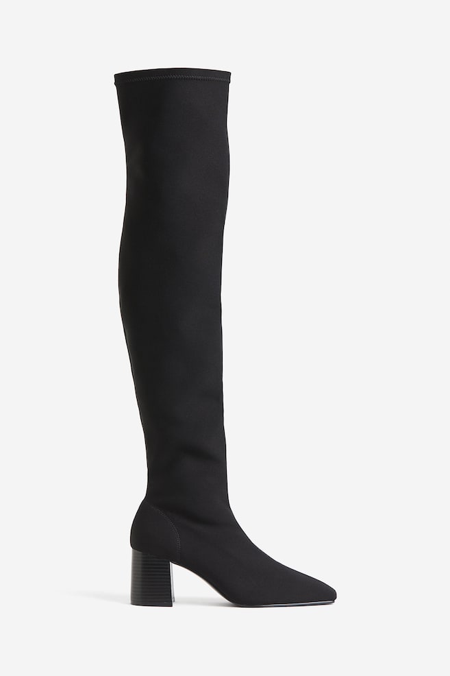 Over-the-knee boots - Black - 1