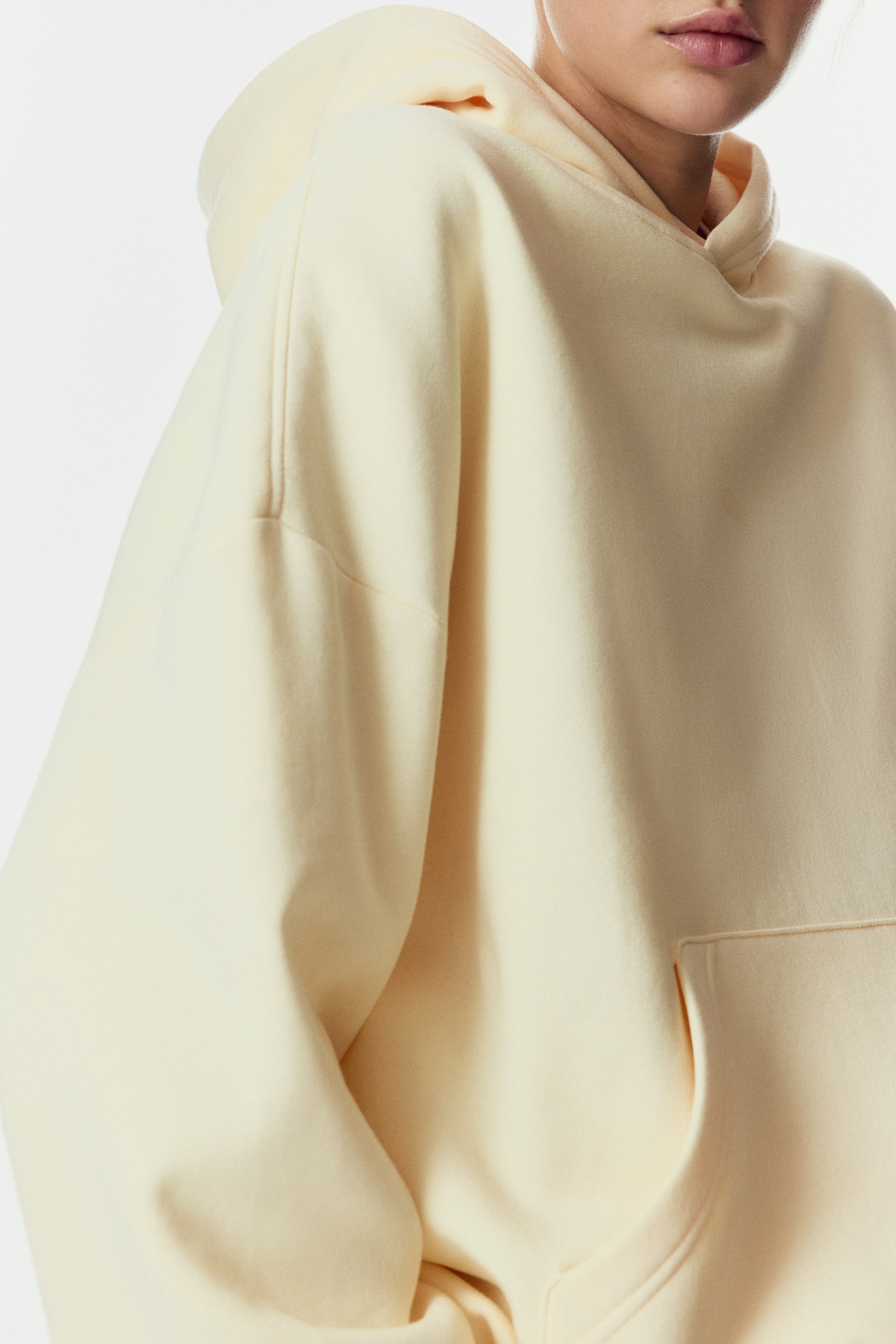 이미지 확대 보기: 후드티 - 라이트 옐로 - 여성 | H&M KR 3